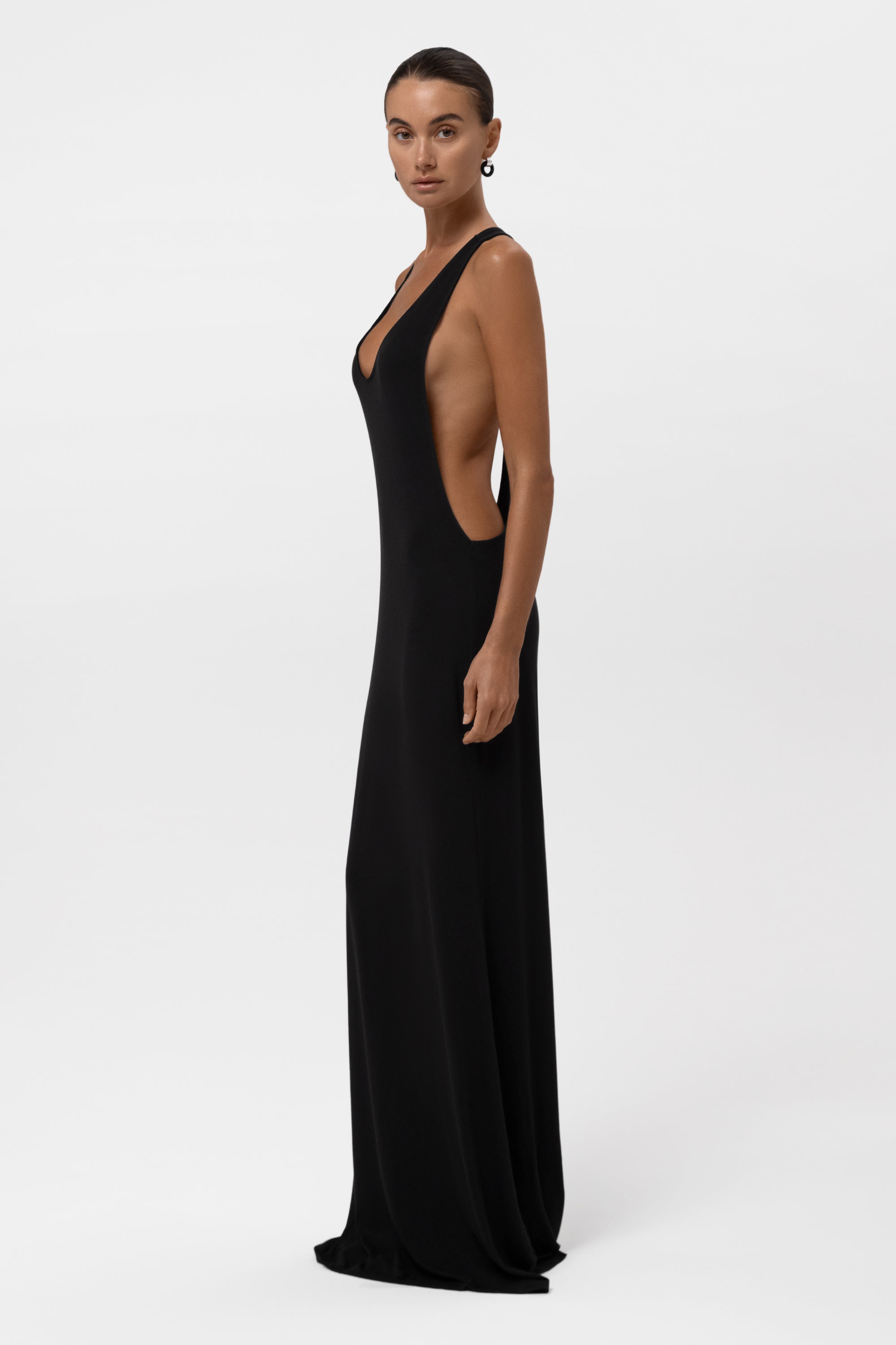 Everyday Jersey Racerback Maxi Dress - Black
