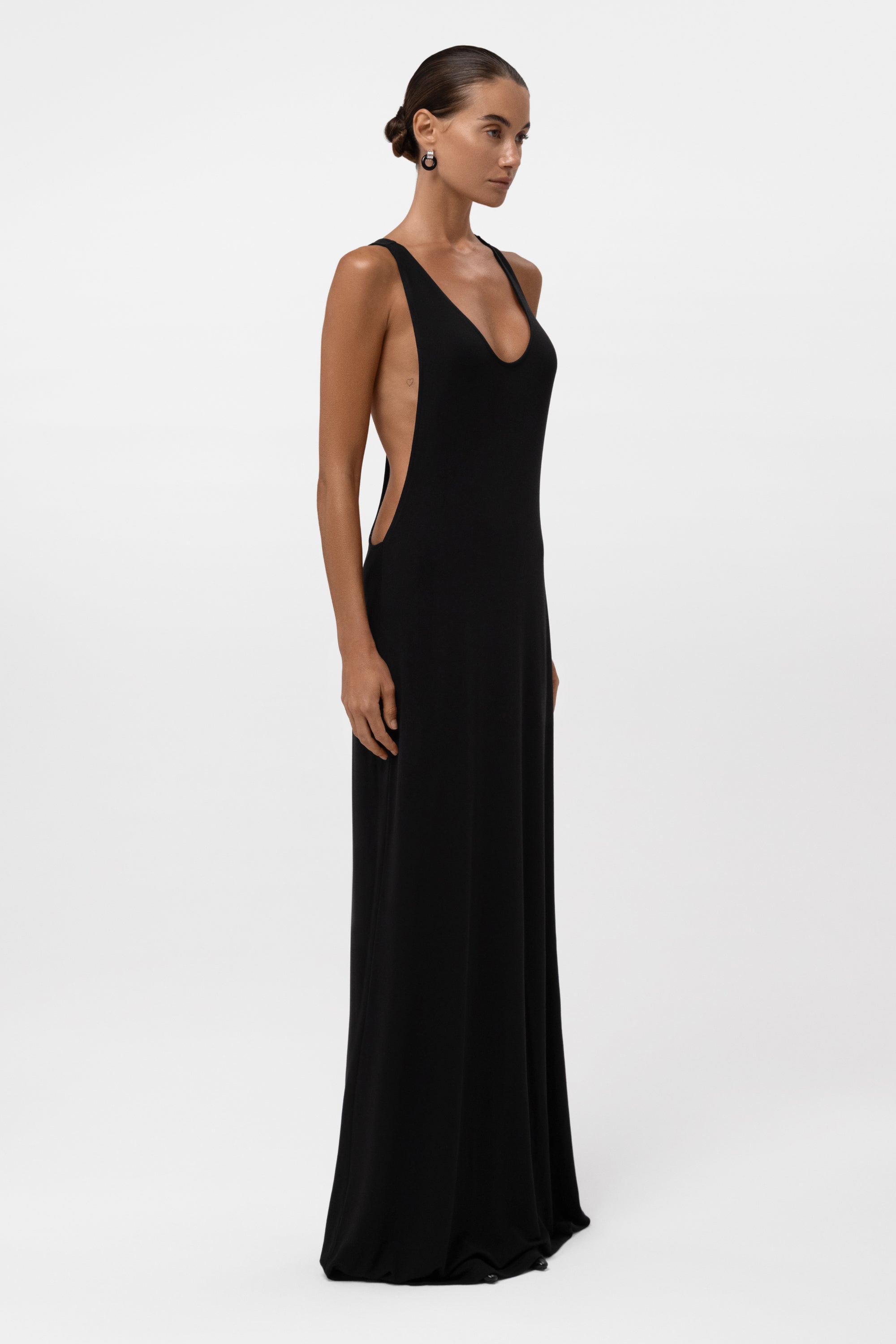 Everyday Jersey Racerback Maxi Dress - Black