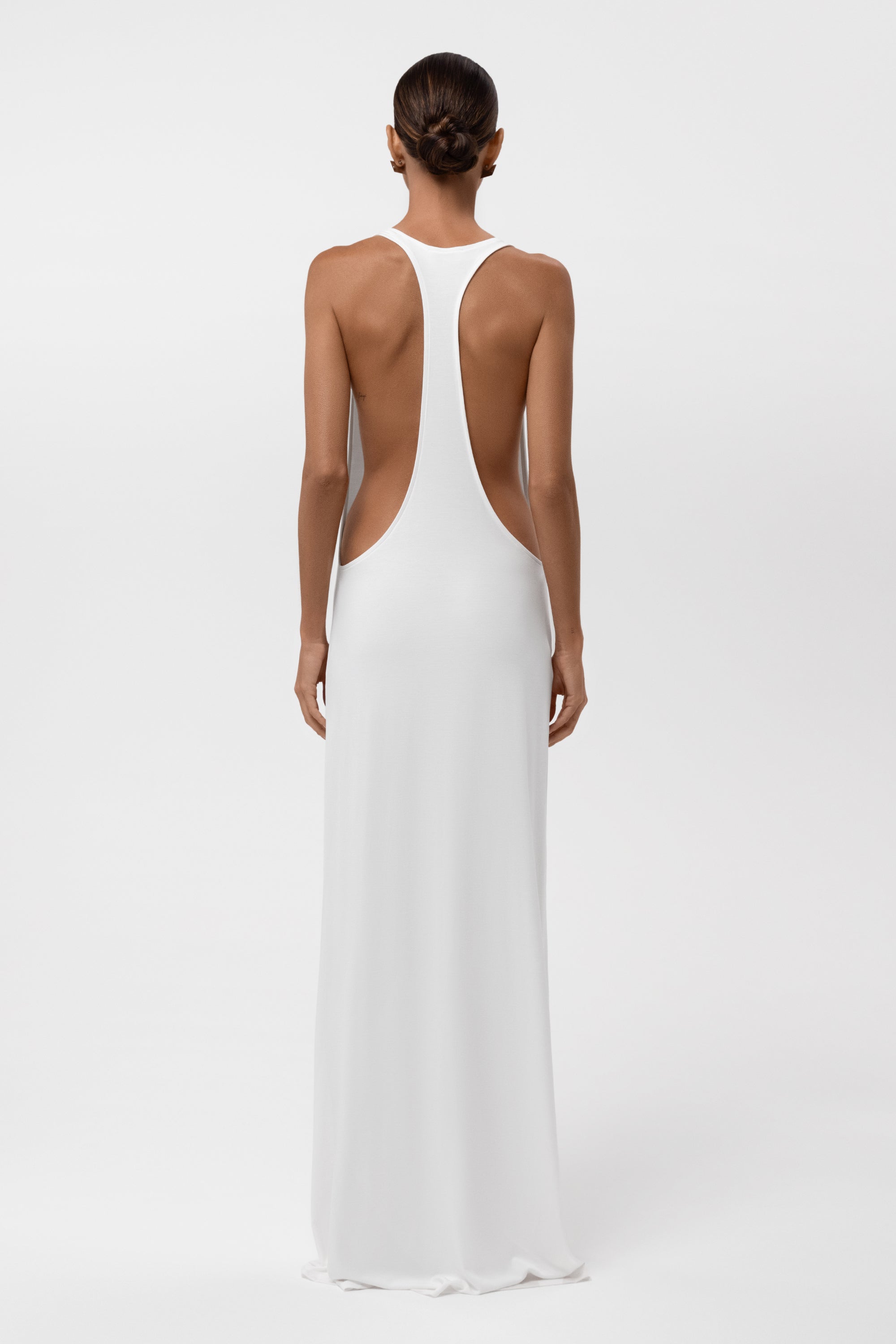 Everyday Jersey Racerback Maxi Dress - White