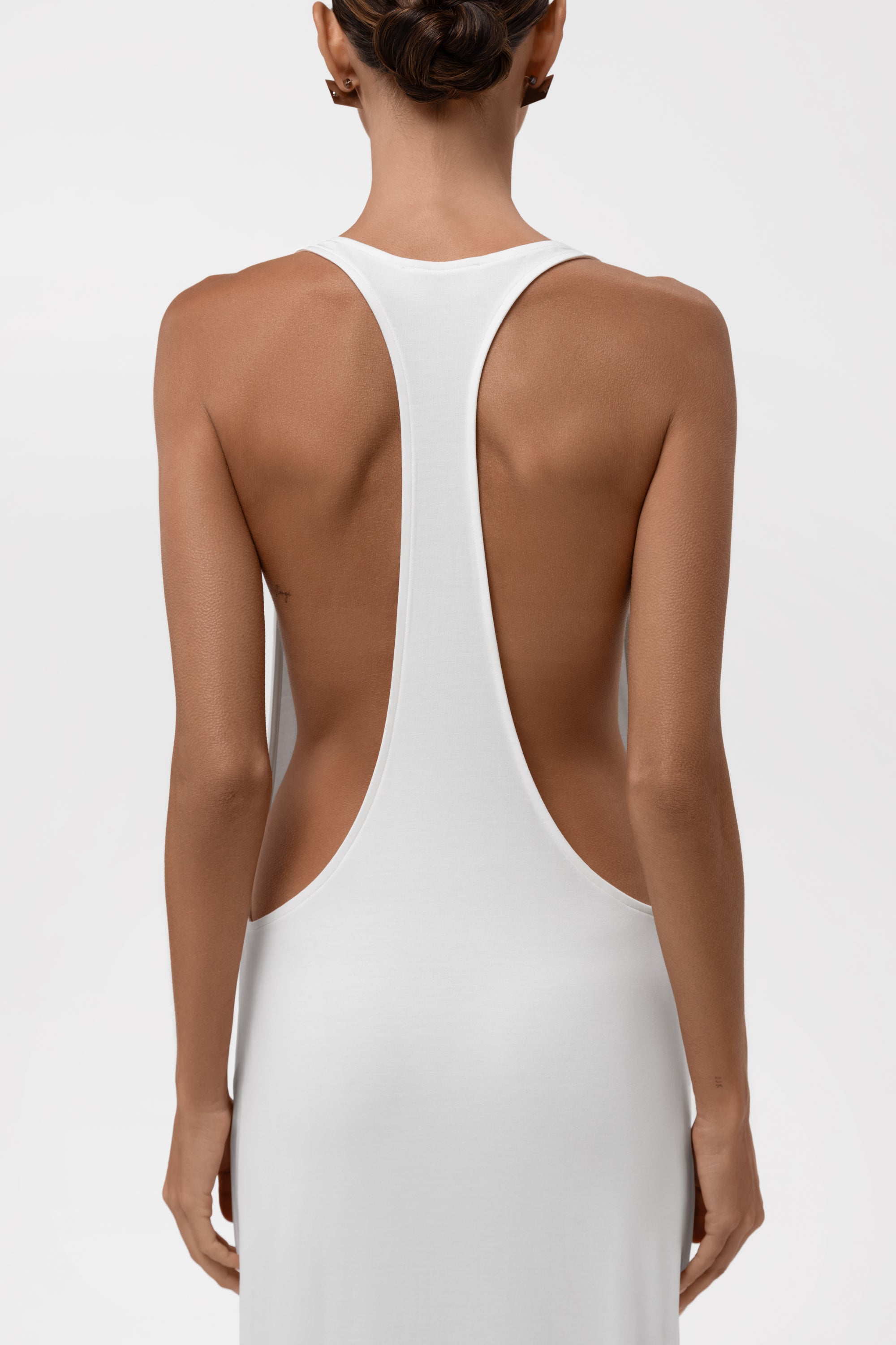 Everyday Jersey Racerback Maxi Dress - White