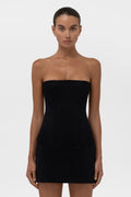 Fatale Faux Suede Corset Top - Black