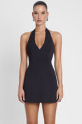 Hera Halter Mini Dress - Black