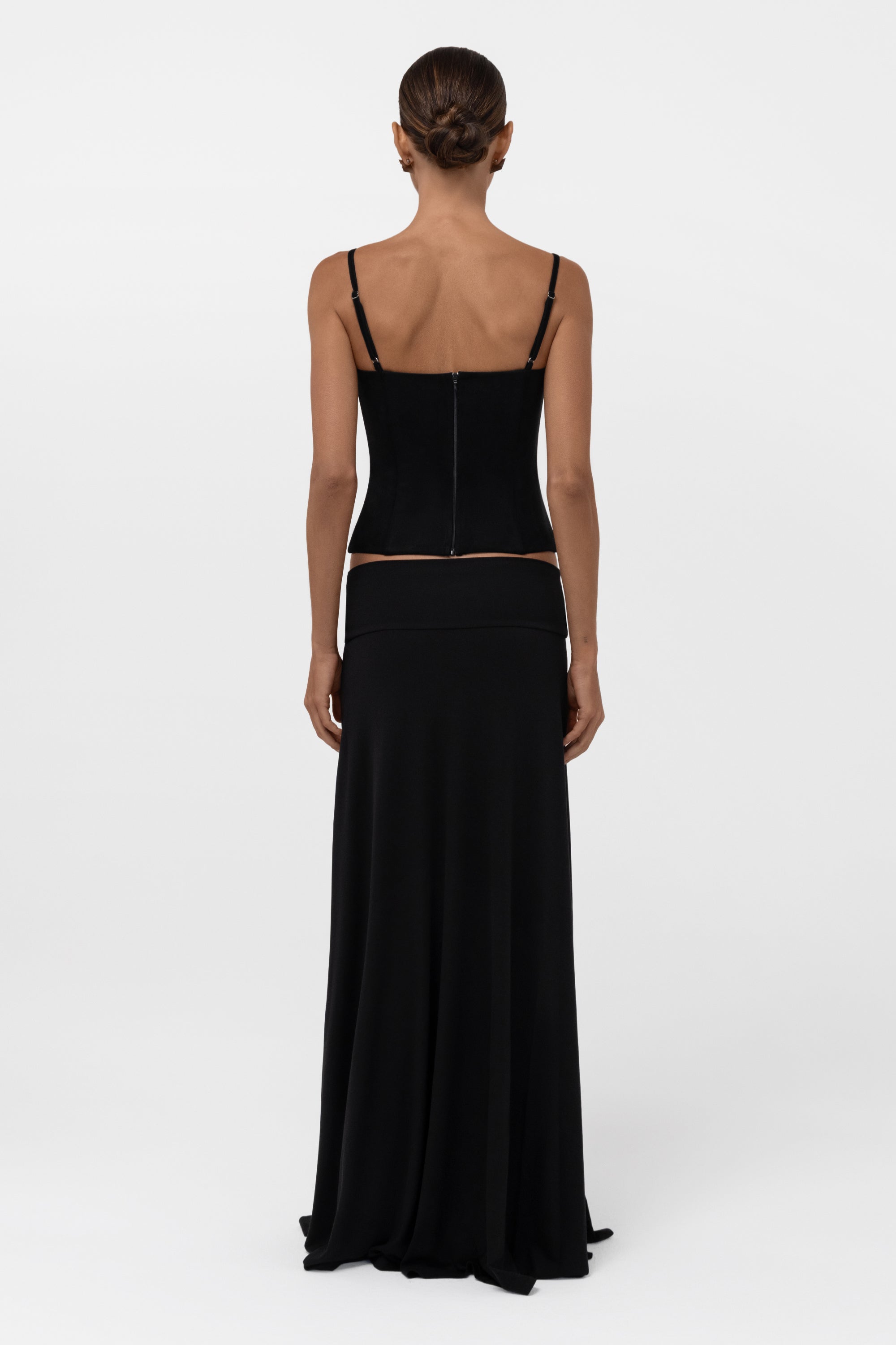 Everyday Jersey Fluid Waistband Maxi Skirt - Black