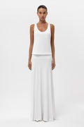 Everyday Jersey Fluid Waistband Maxi Skirt - White
