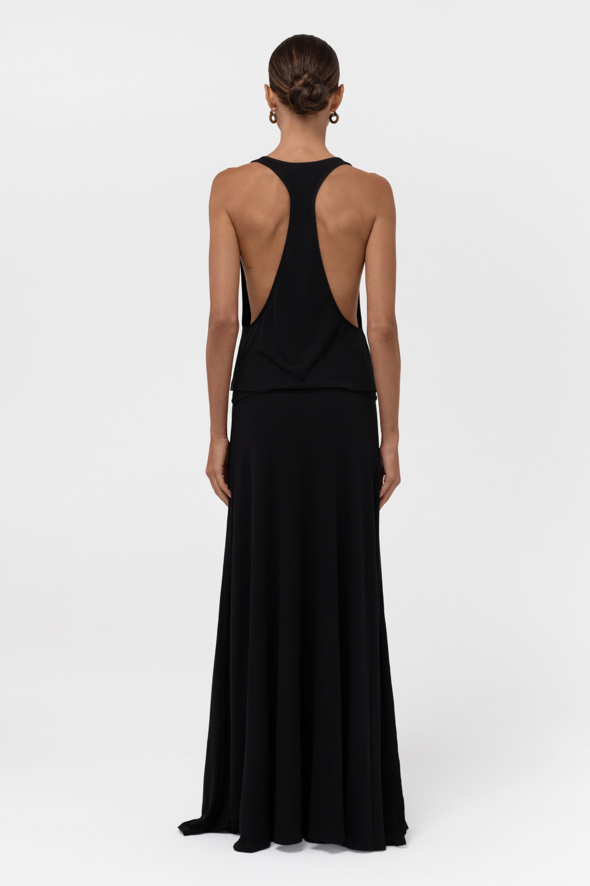 Everyday Jersey Fluid Waistband Maxi Skirt - Black