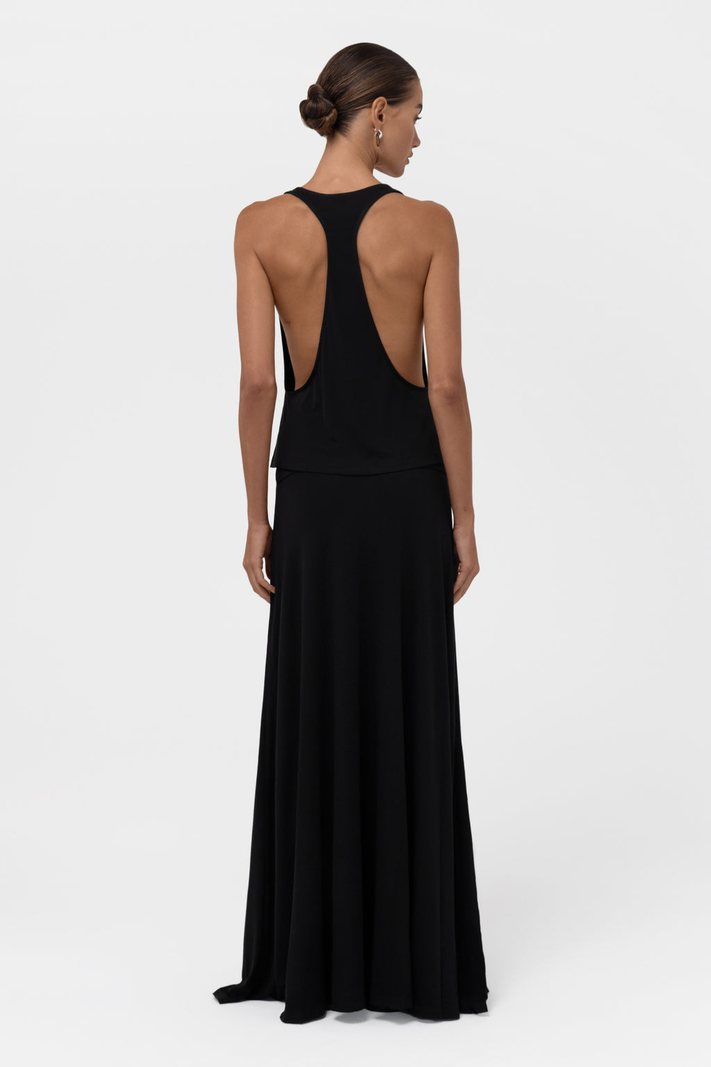 Everyday Jersey Fluid Waistband Maxi Skirt - Black