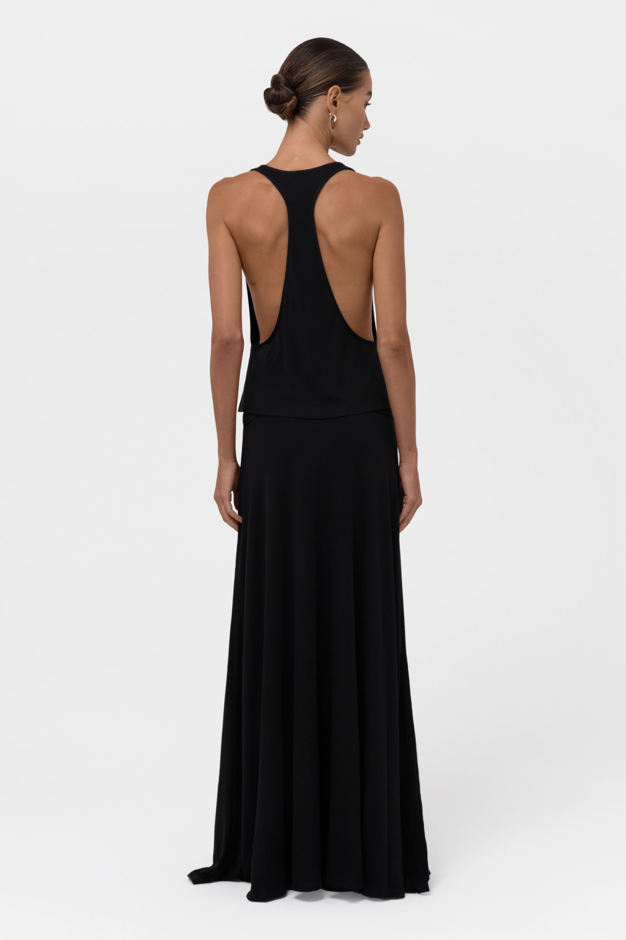 Everyday Jersey Fluid Waistband Maxi Skirt - Black