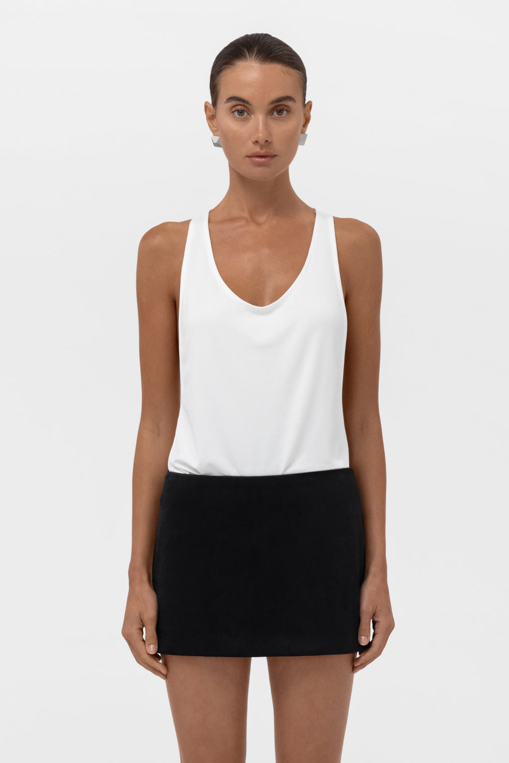 Everyday Jersey Racerback Top - White
