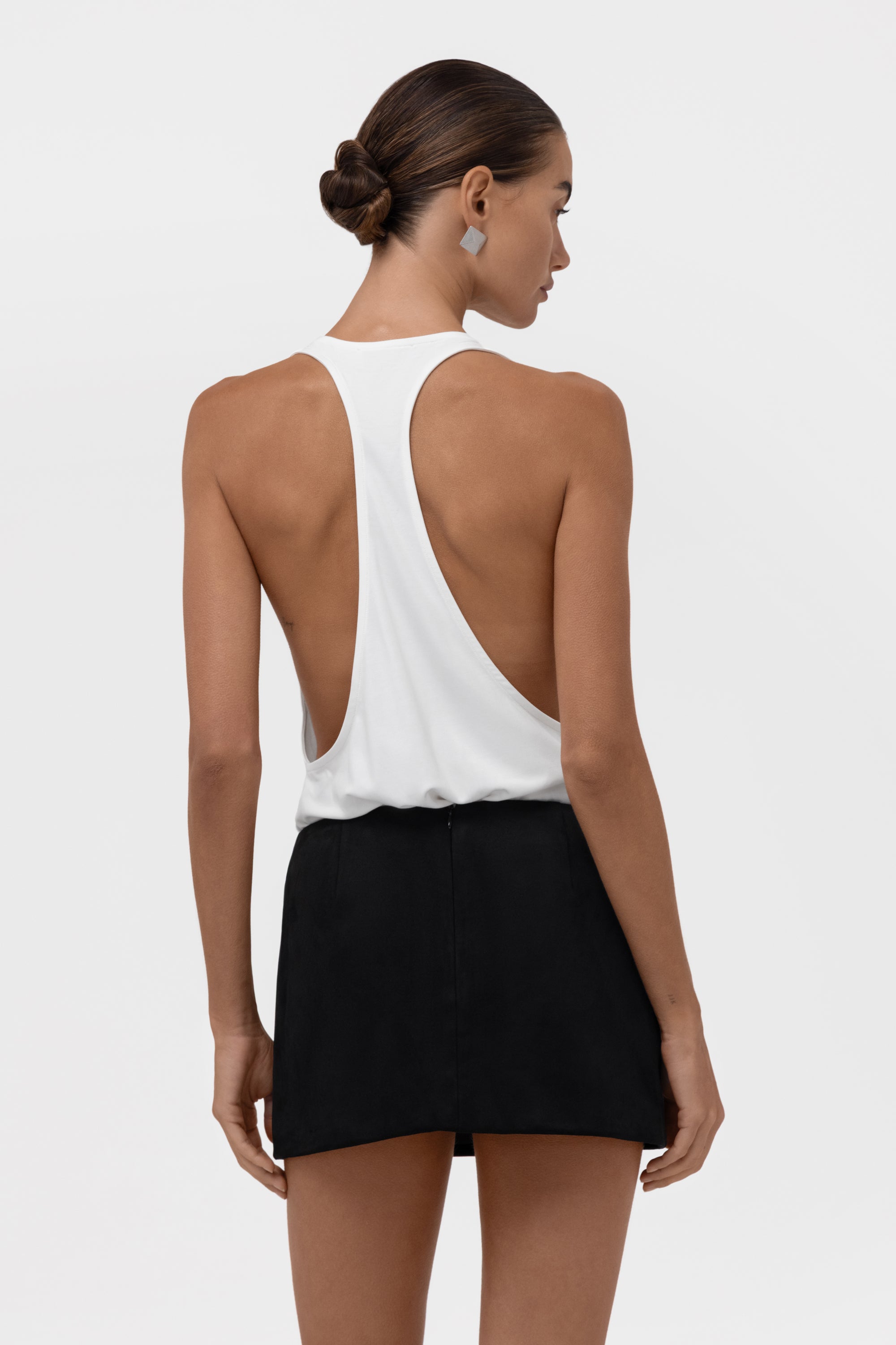 Everyday Jersey Racerback Top - White