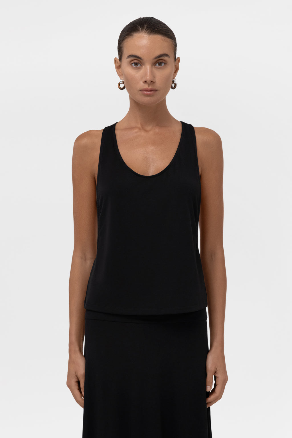 Everyday Jersey Racerback Top - Black