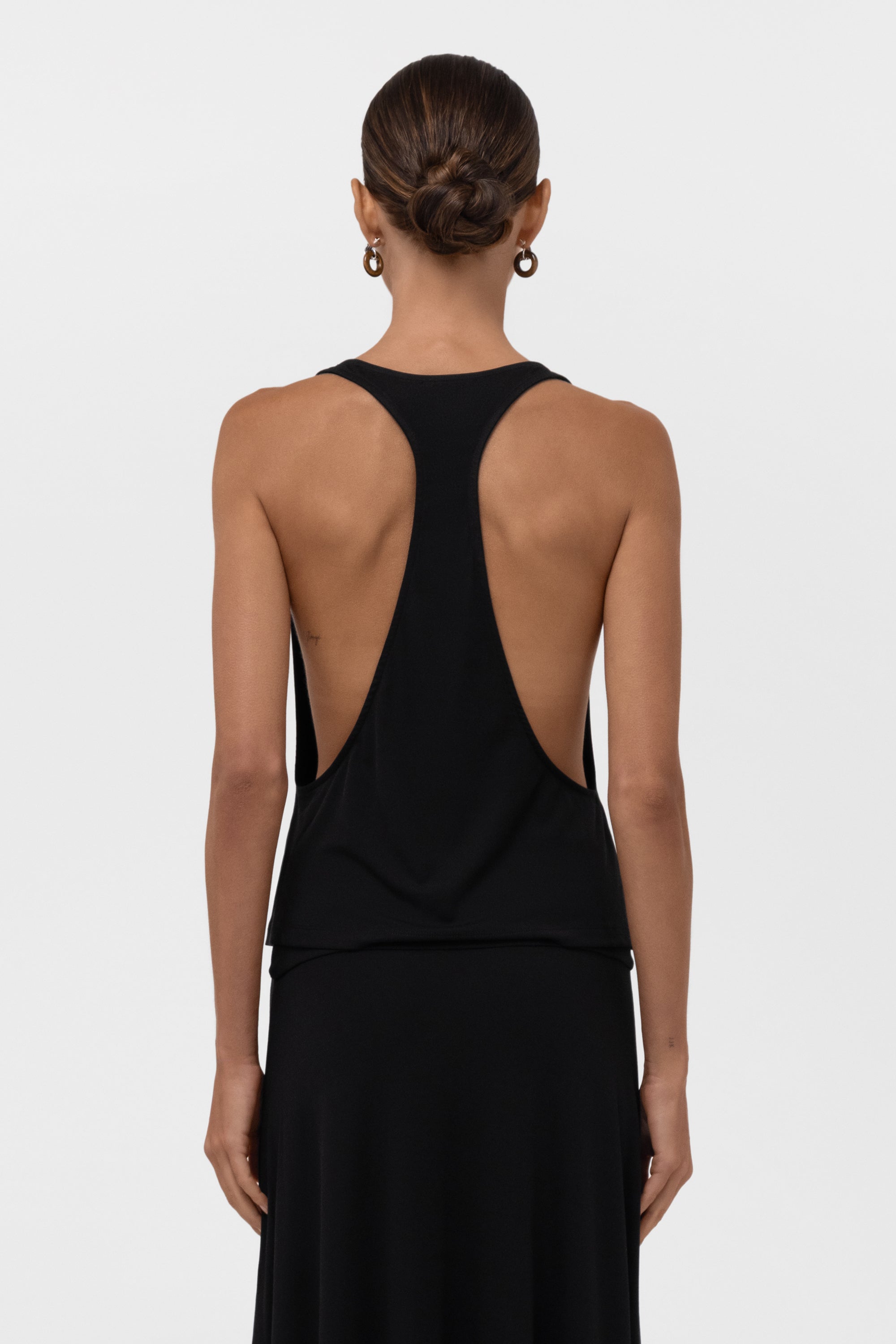 Everyday Jersey Racerback Top - Black