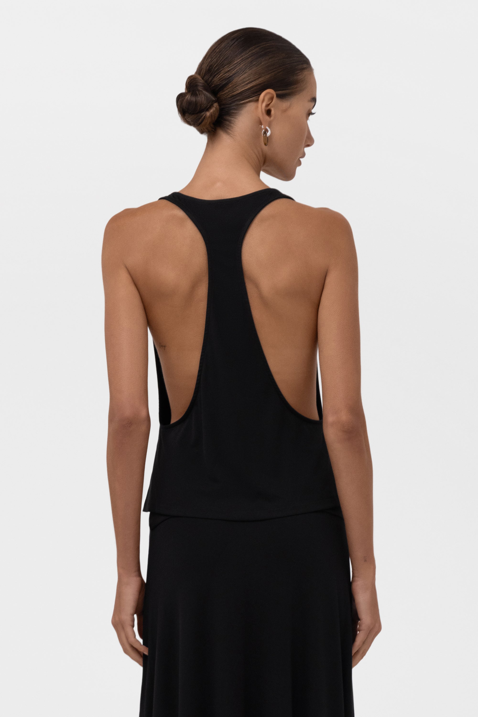 Everyday Jersey Racerback Top - Black