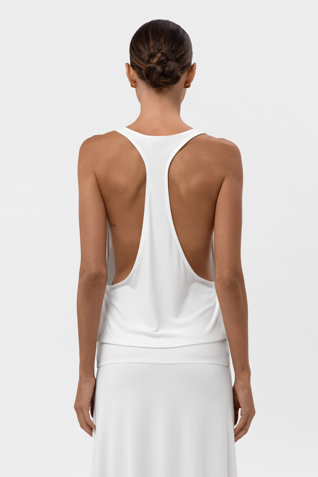 Everyday Jersey Racerback Top - White