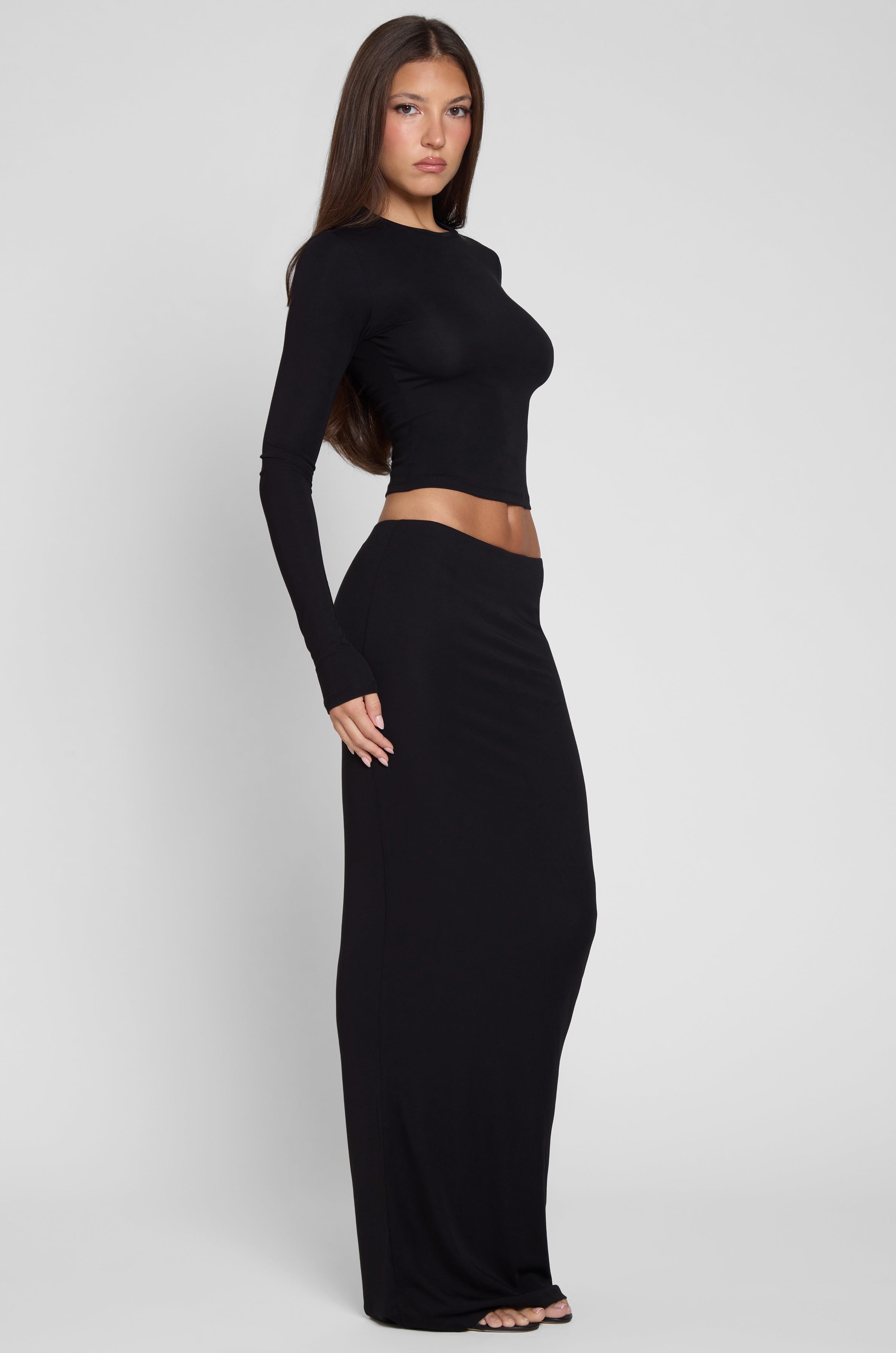 Jupe longue en jersey Everyday - Noir