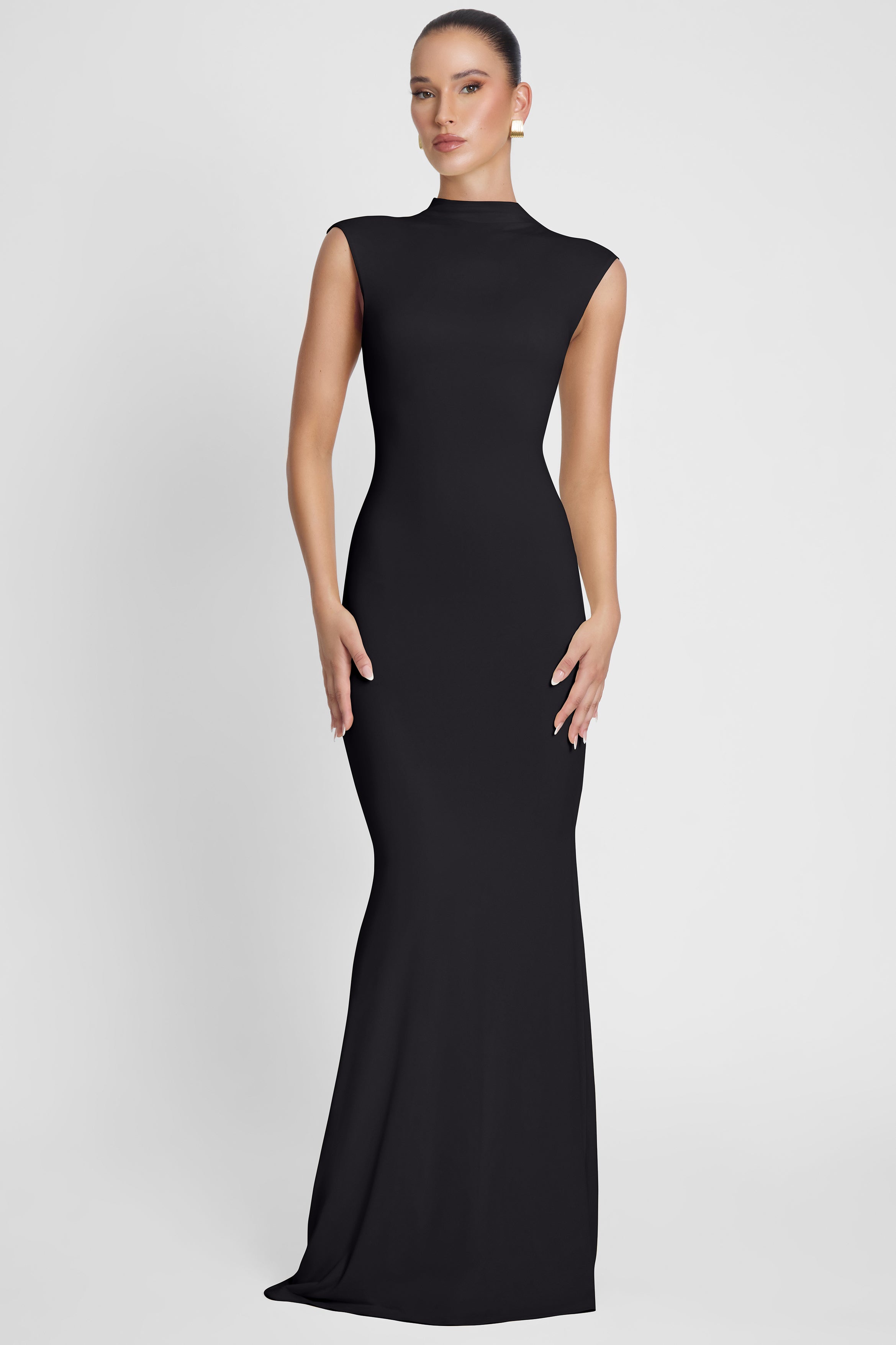 Como Cap Sleeve Maxi Dress - Black