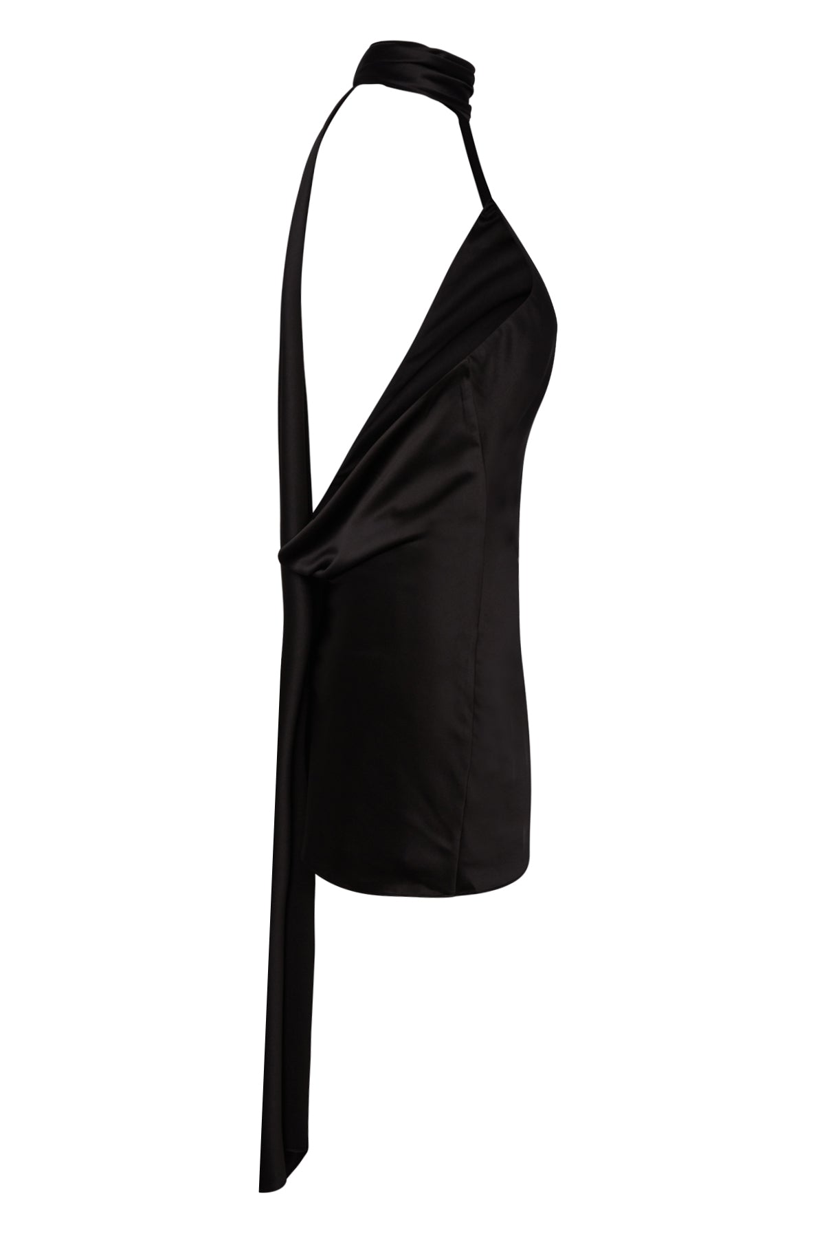 Sorelle Satin Mini Dress - Black