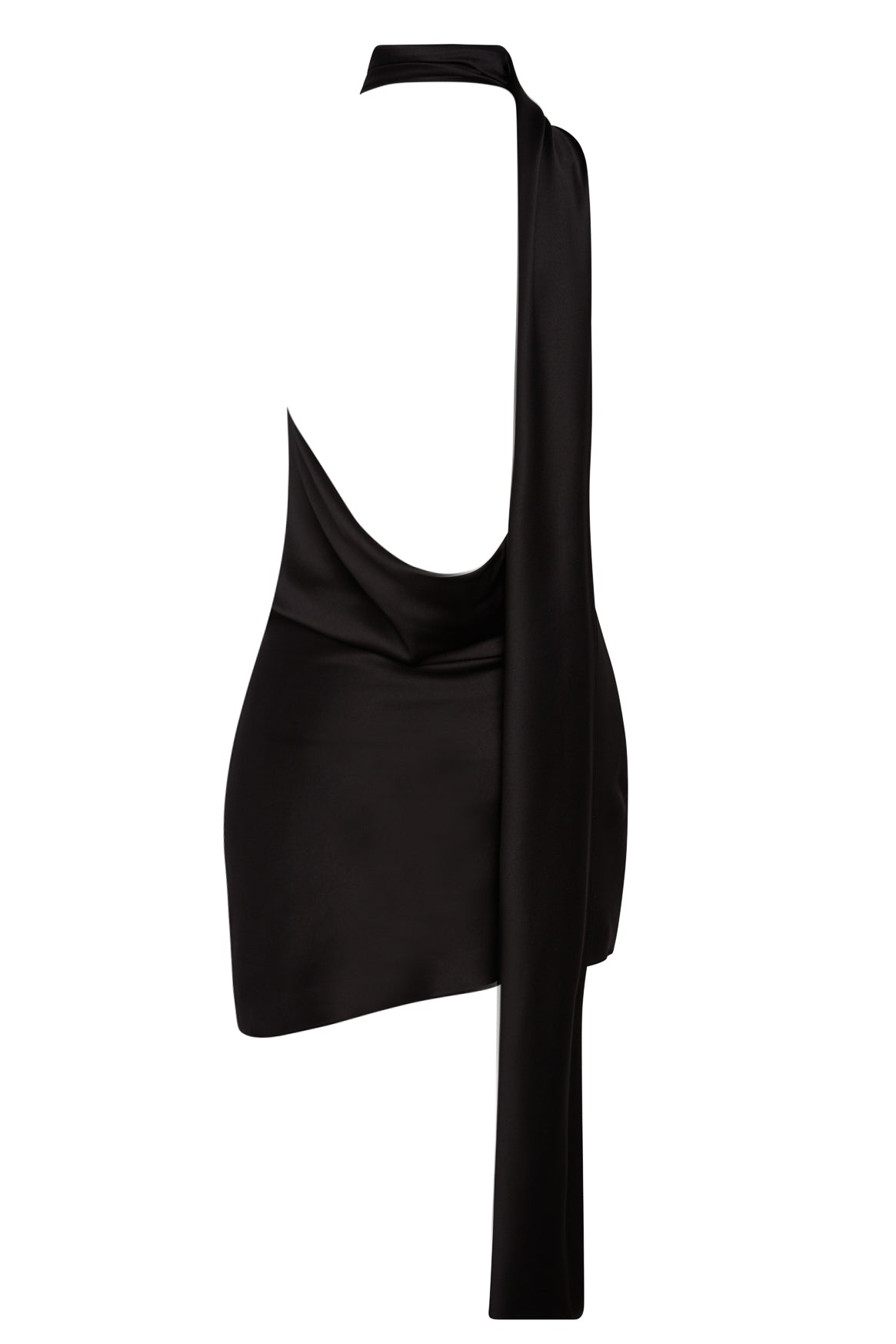 Sorelle Satin Mini Dress - Black