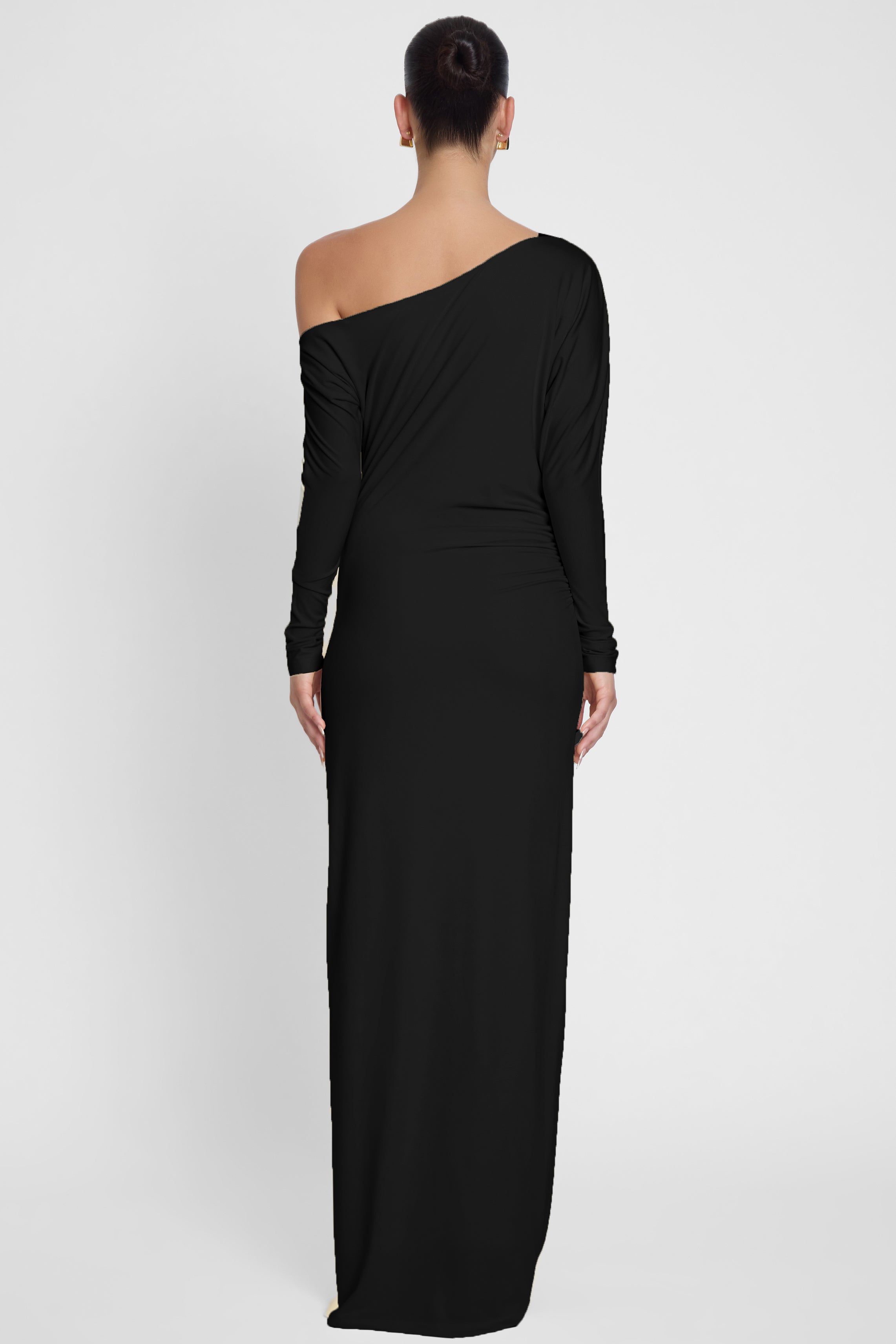 Sola Slouchy Jersey Maxi Dress - Black