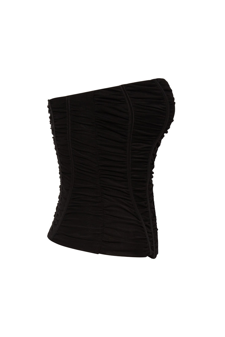 Poppy Plunging Mesh Corset Top