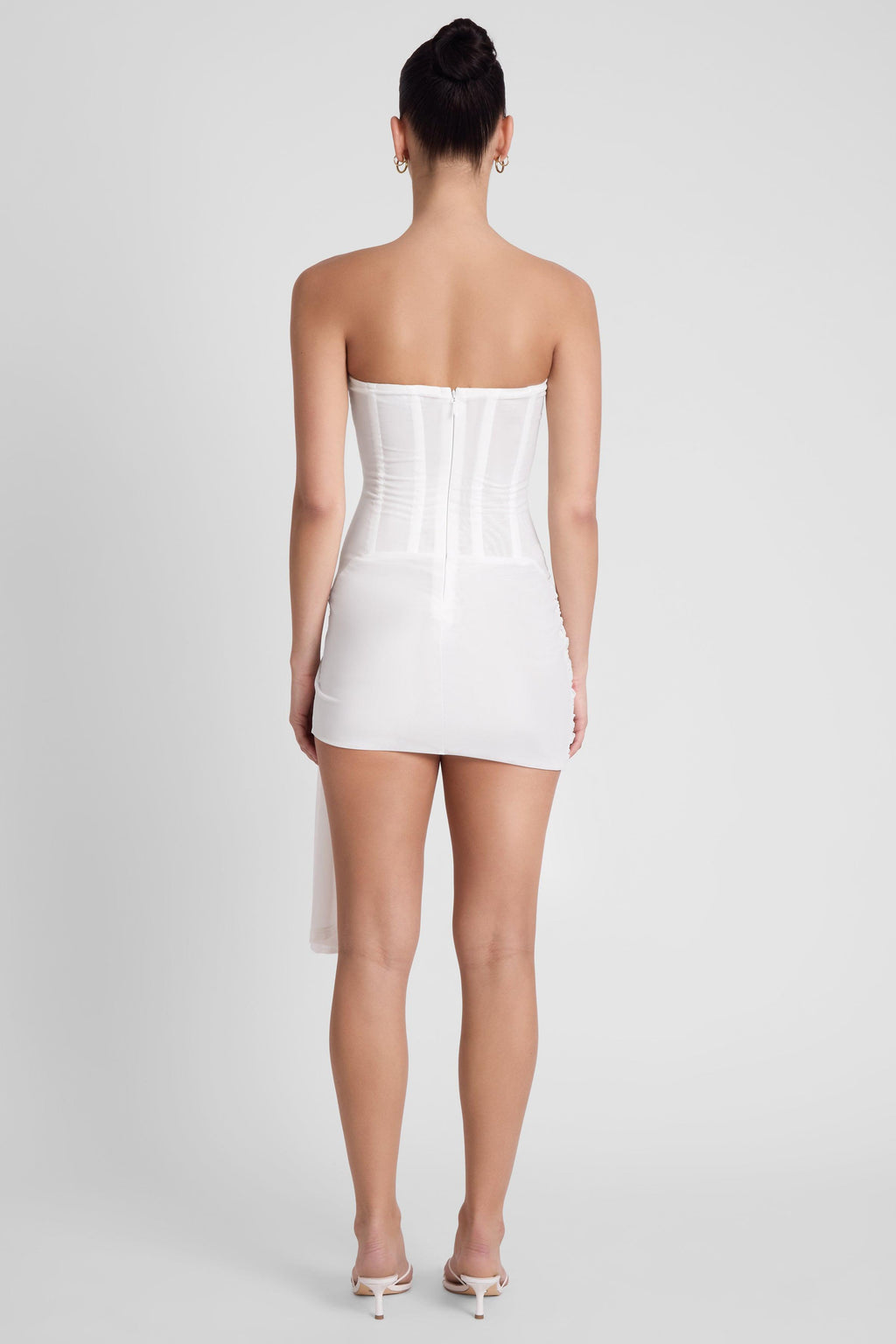 Mira Mesh Corset Dress - White