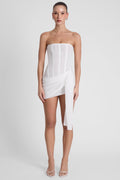 Mira Mesh Corset Dress - White