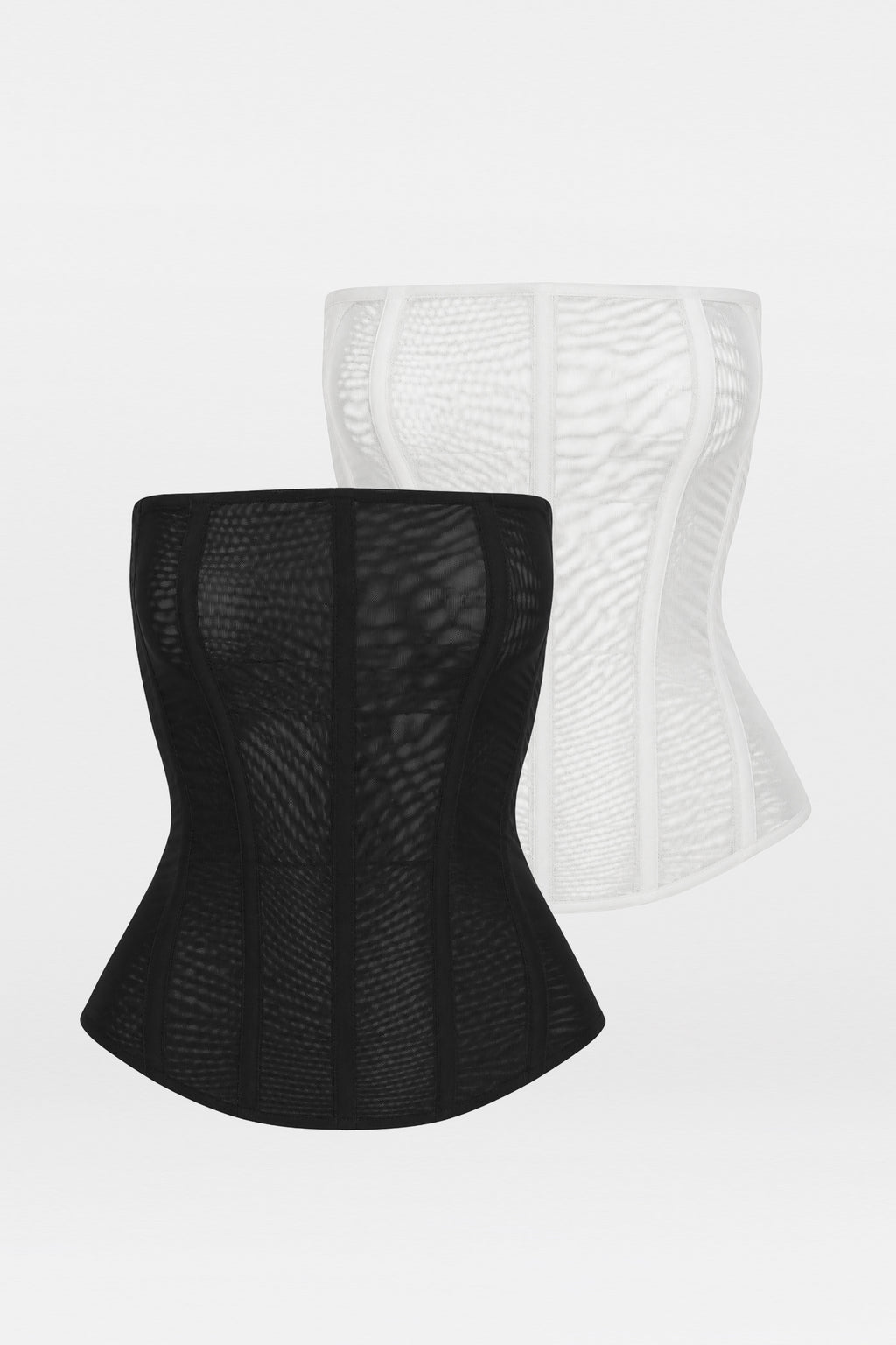 Muse Mesh Corset Top 2 Pack - Black & White