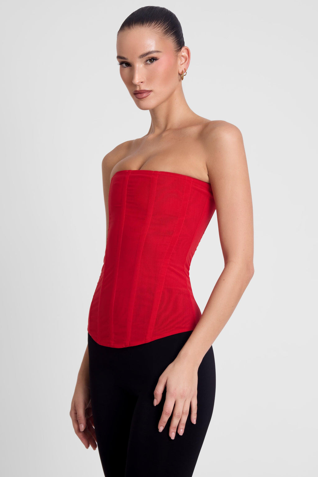 Muse Mesh Corset Top - Red