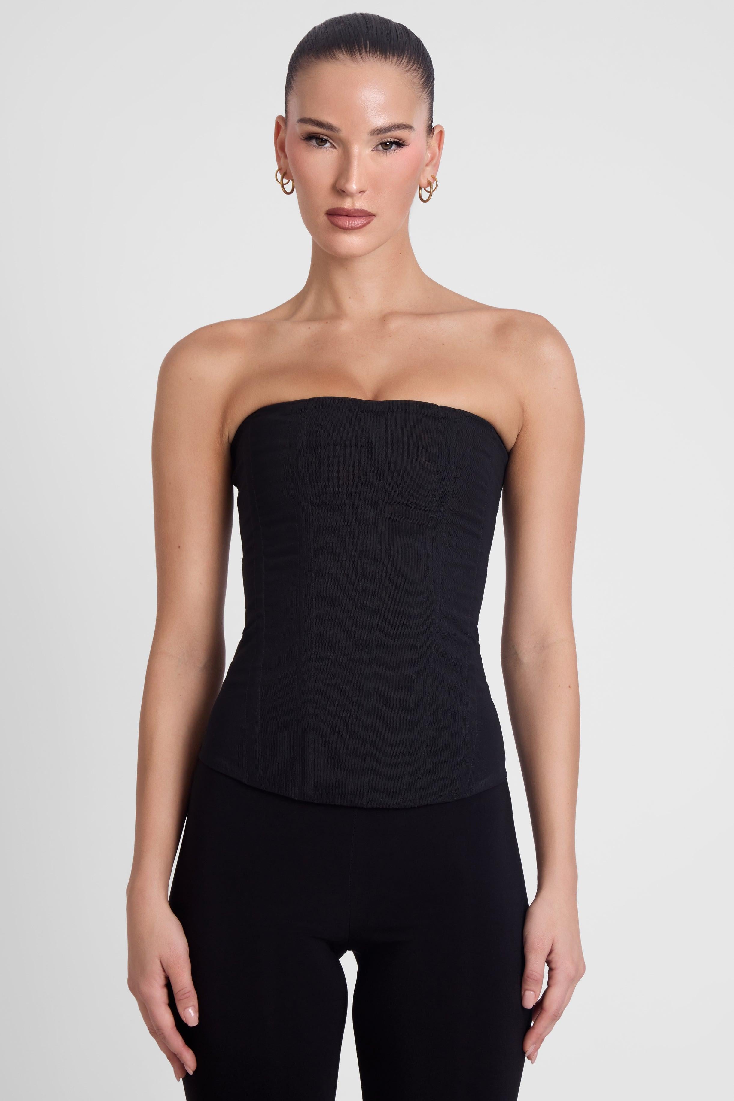 LEAU - Muse Mesh Corset Top in Black LEAU - Muse Mesh Corset Top in Black