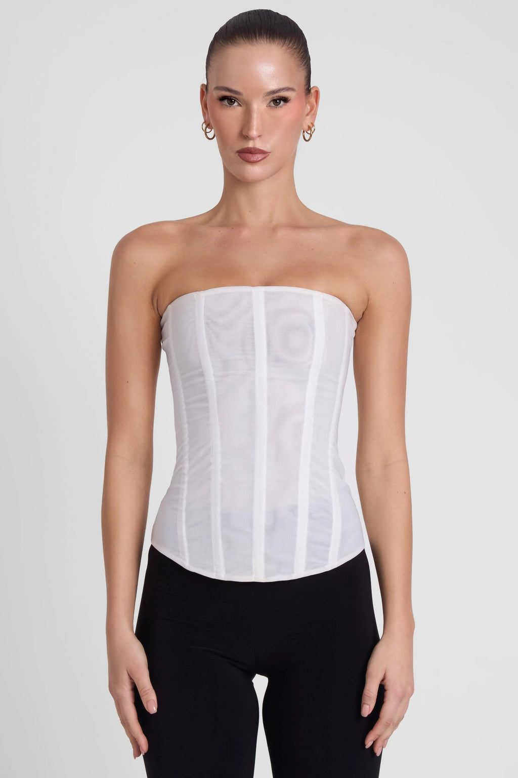 Muse Mesh Corset Top 2 Pack - Black & White