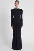 Oasis Knot Maxi Dress - Black