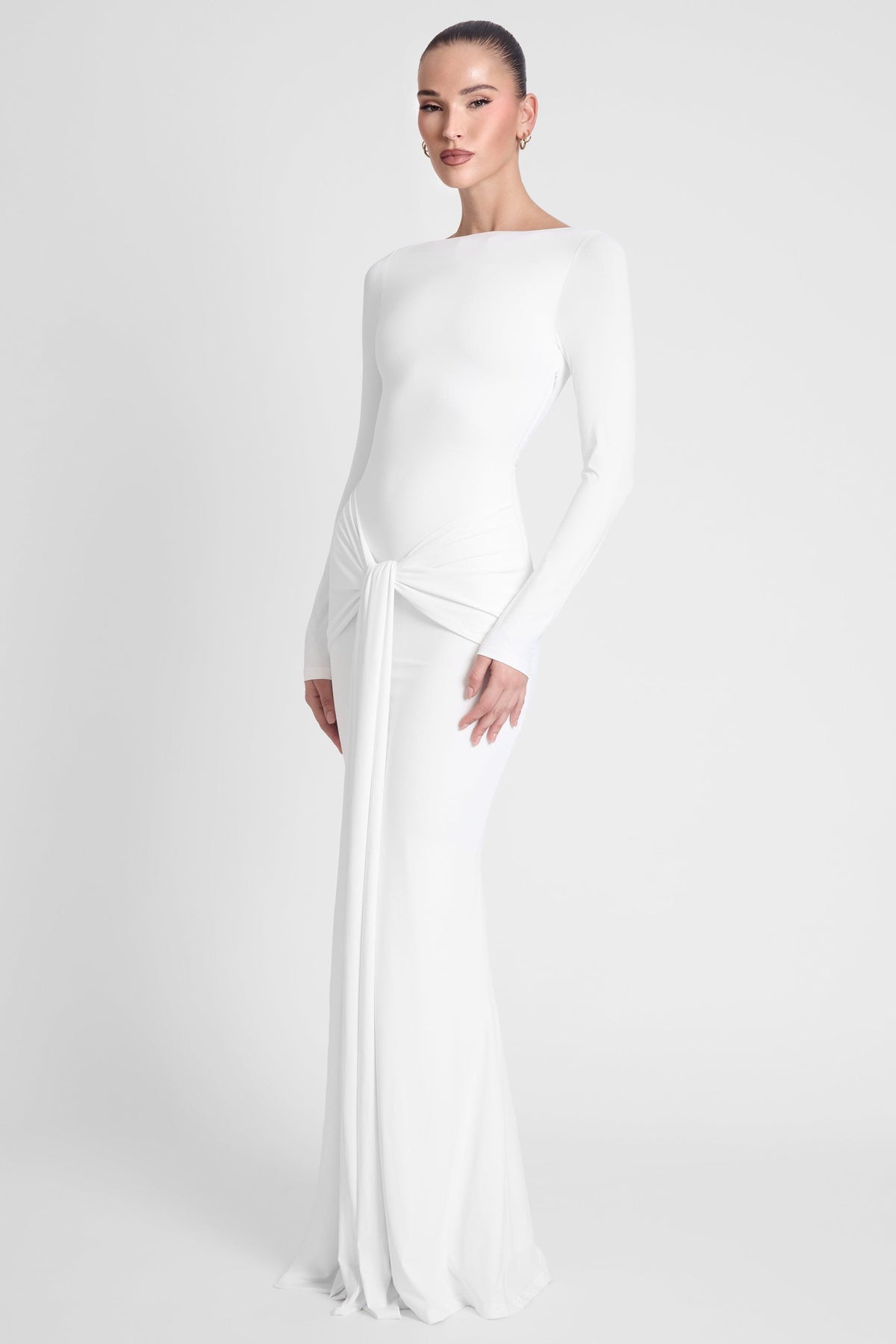 Oasis Knot Maxi Dress - White – LEAU