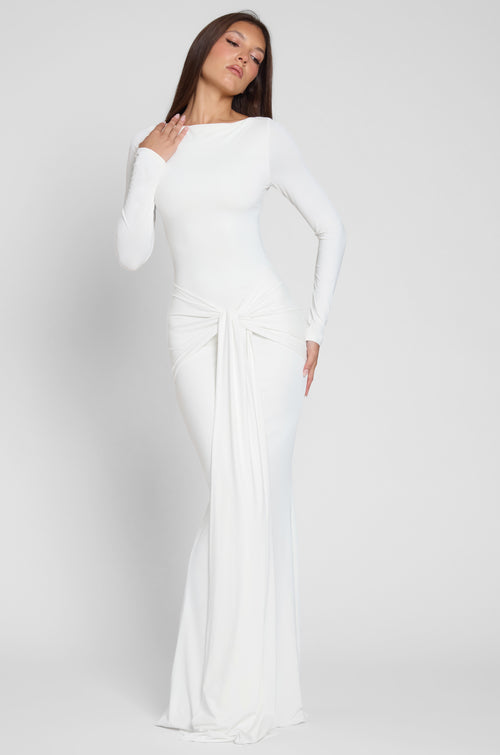 Oasis Knot Maxi Dress White