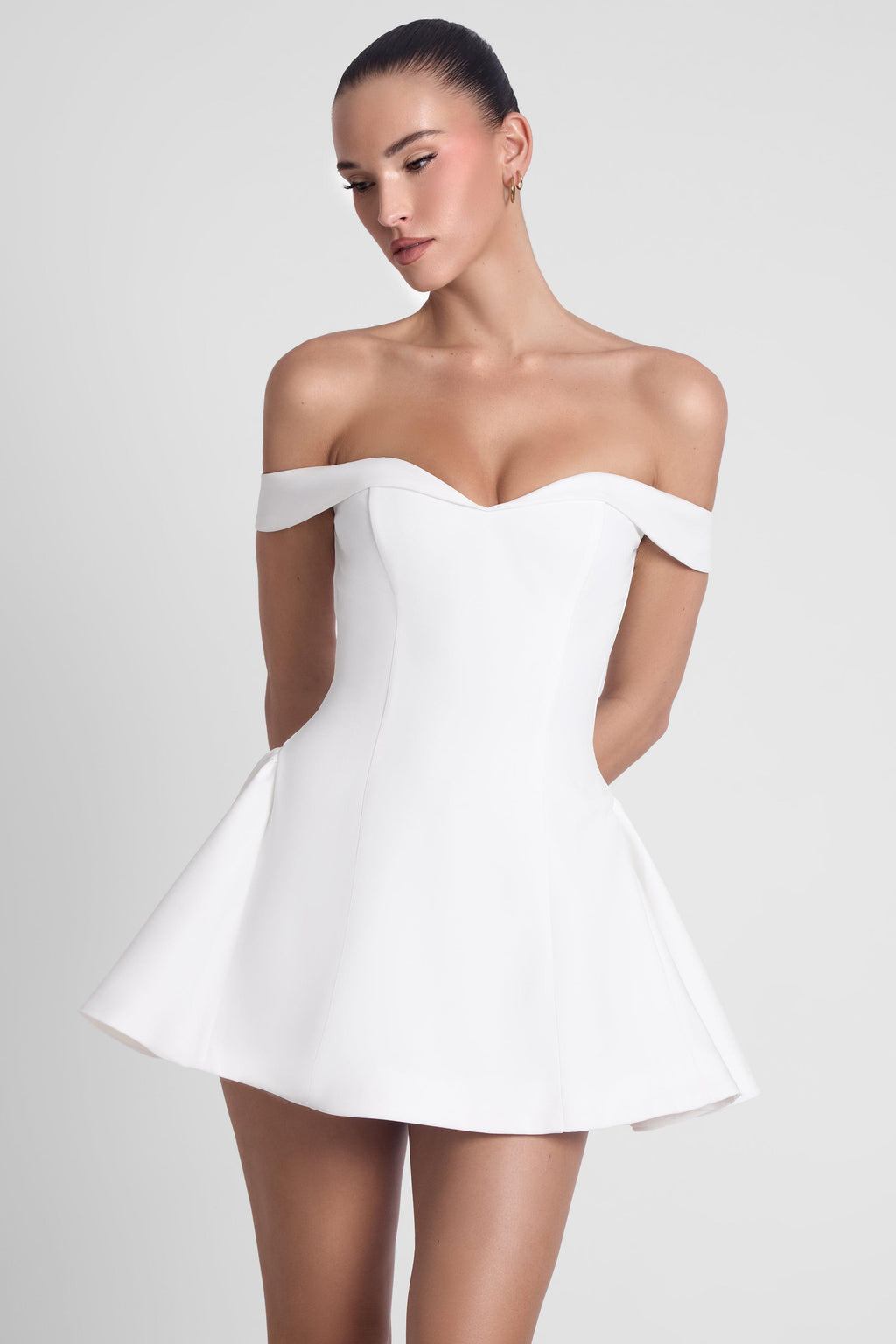 Raquel Babydoll Corset Mini Dress - White