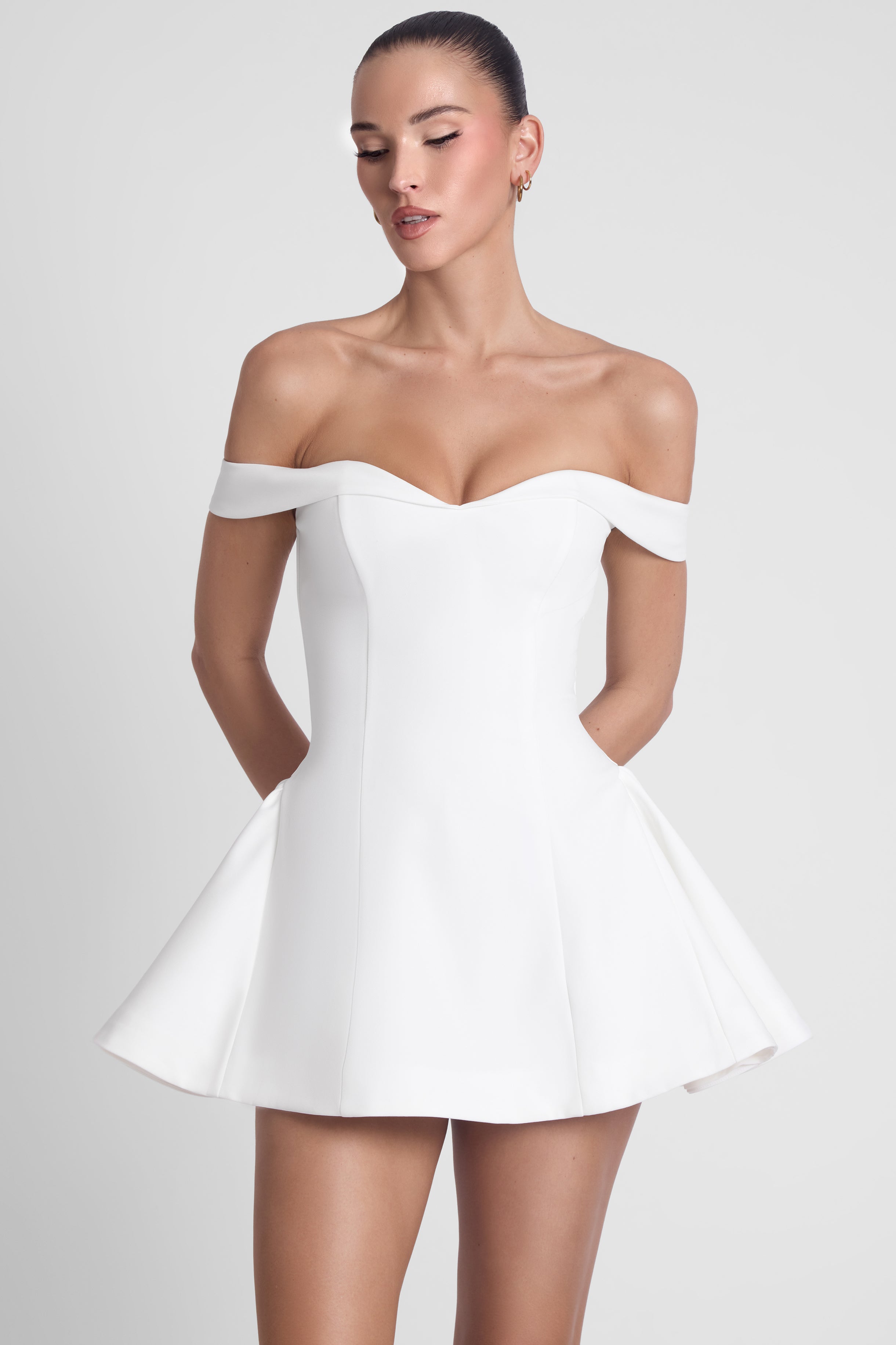 Raquel Babydoll Corset Mini Dress - White