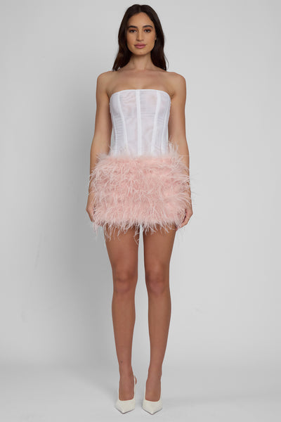 スカート Riu Feather short skirt Riu Feather short skirt ホワイト Rちゃん Riu Feather short