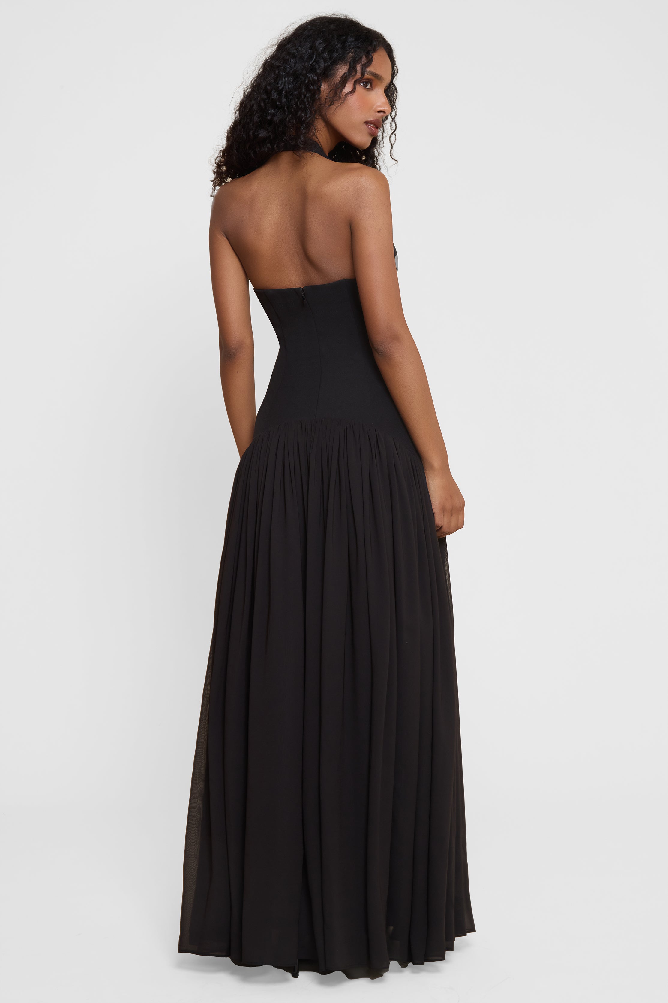 Harmony Halter Corset Maxi Dress