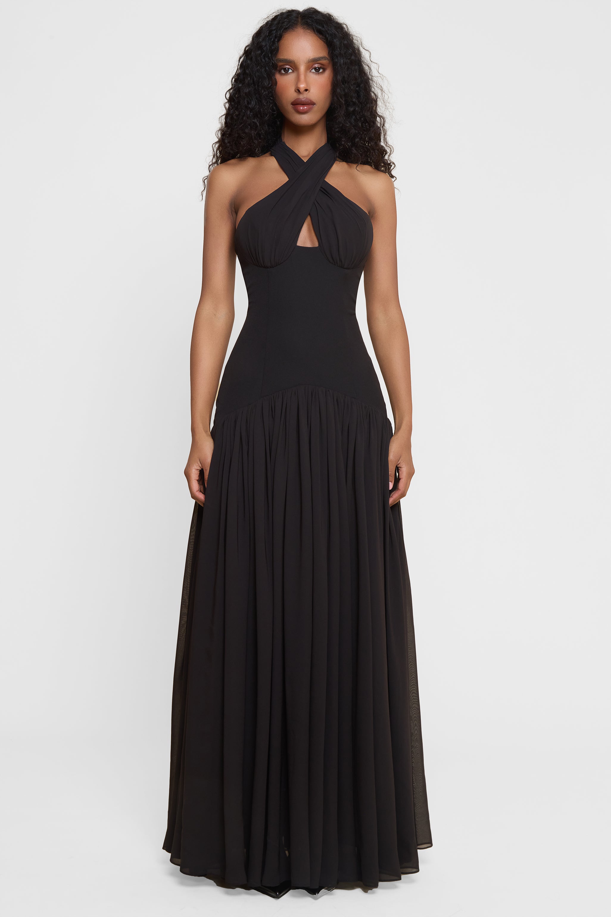 Harmony Halter Corset Maxi Dress