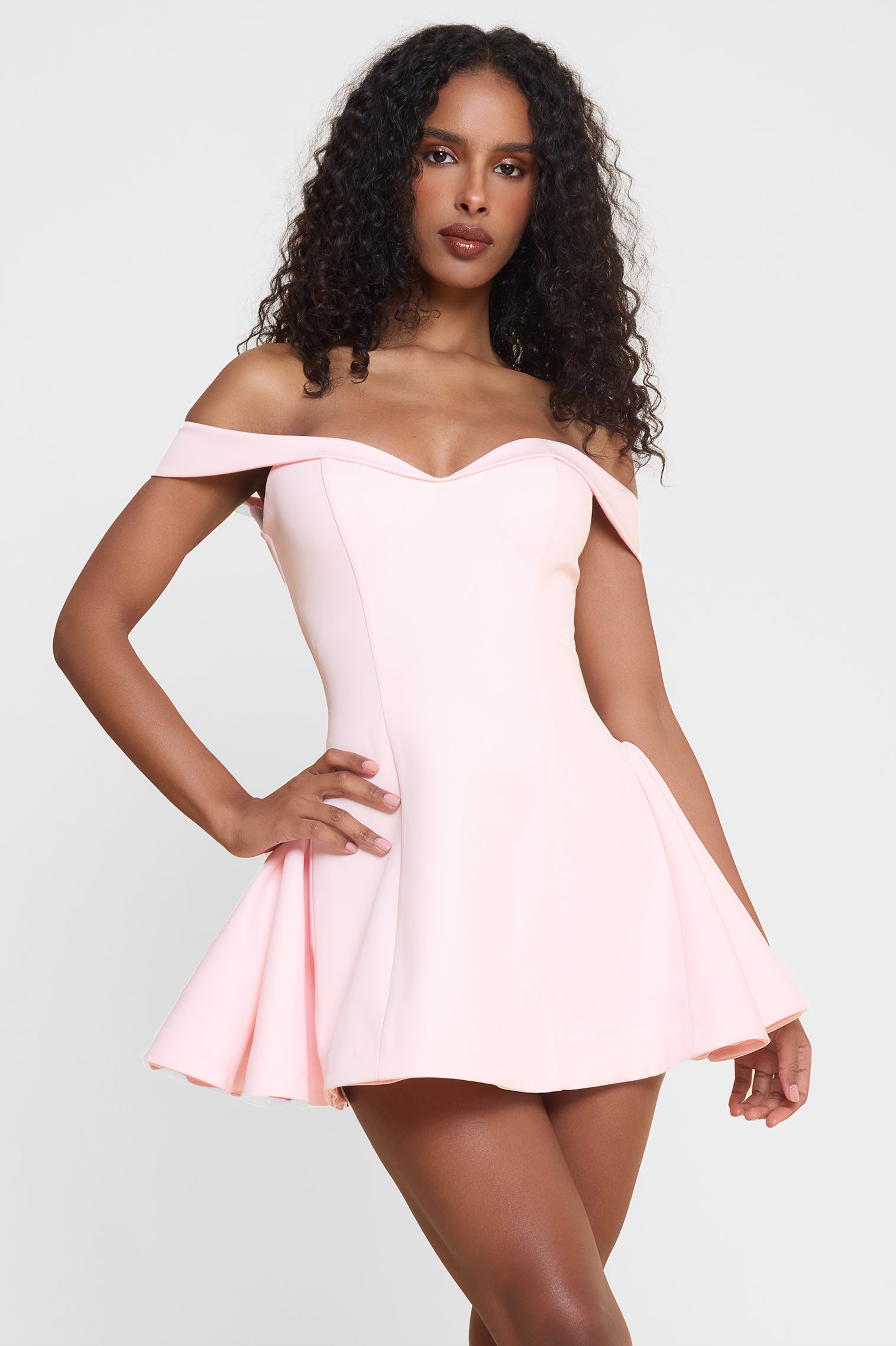 Raquel Babydoll Corset Mini Dress - Pink