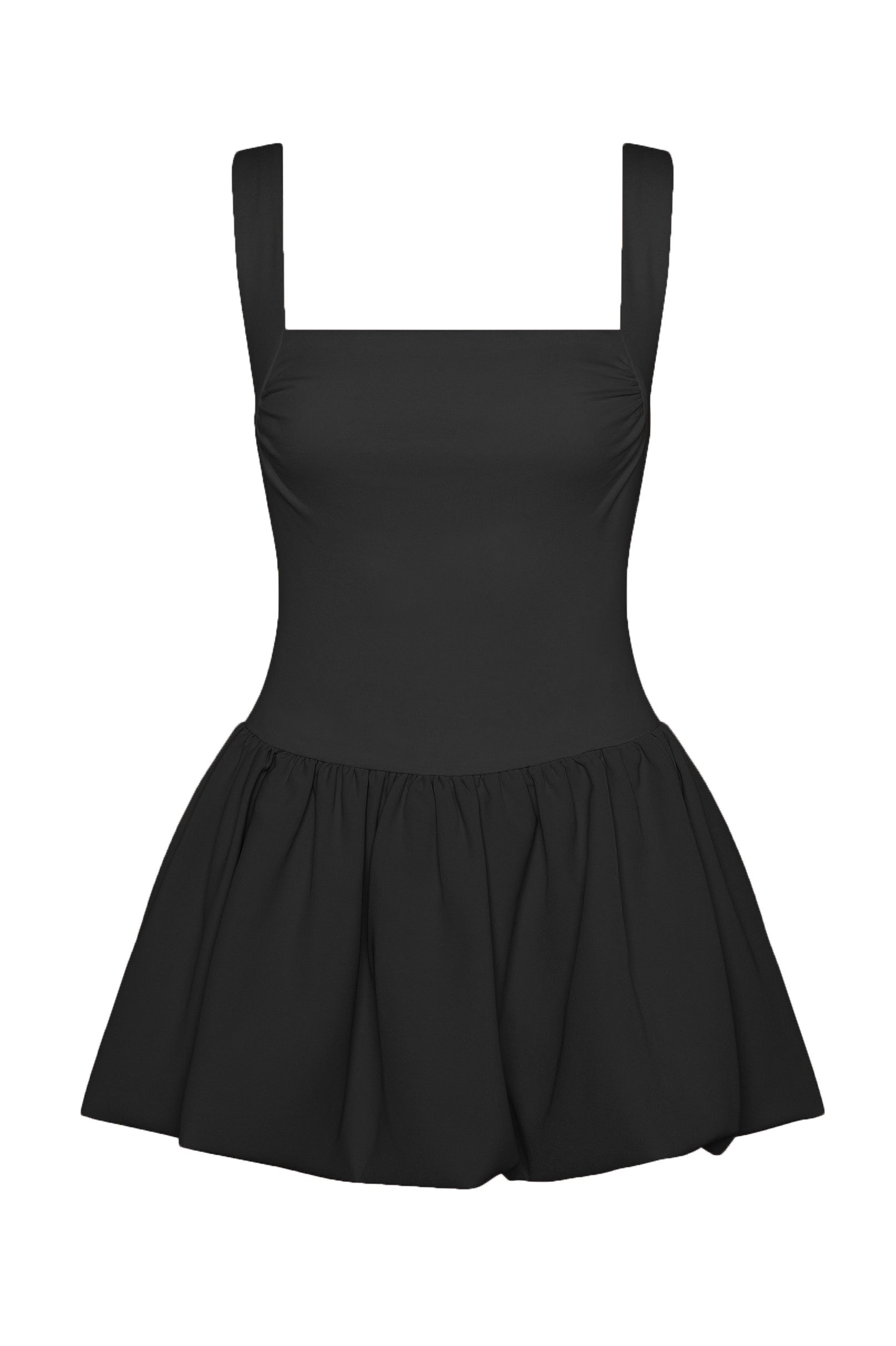 Bisou Bubble Knit Mini Dress - Black