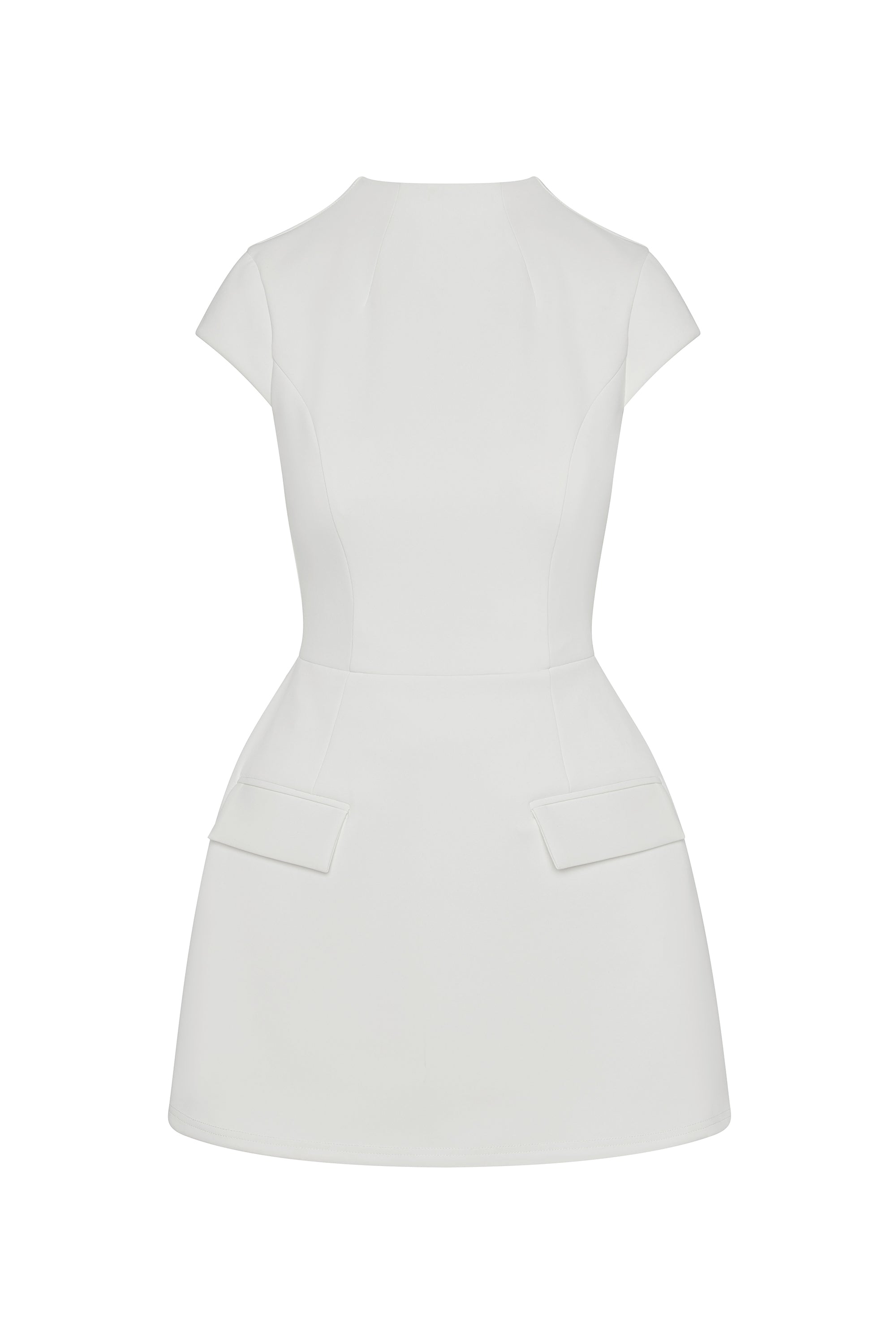 Cote Cap Sleeve Pocket Mini Dress White