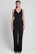 Soho Satin Straight Leg Pants - Black