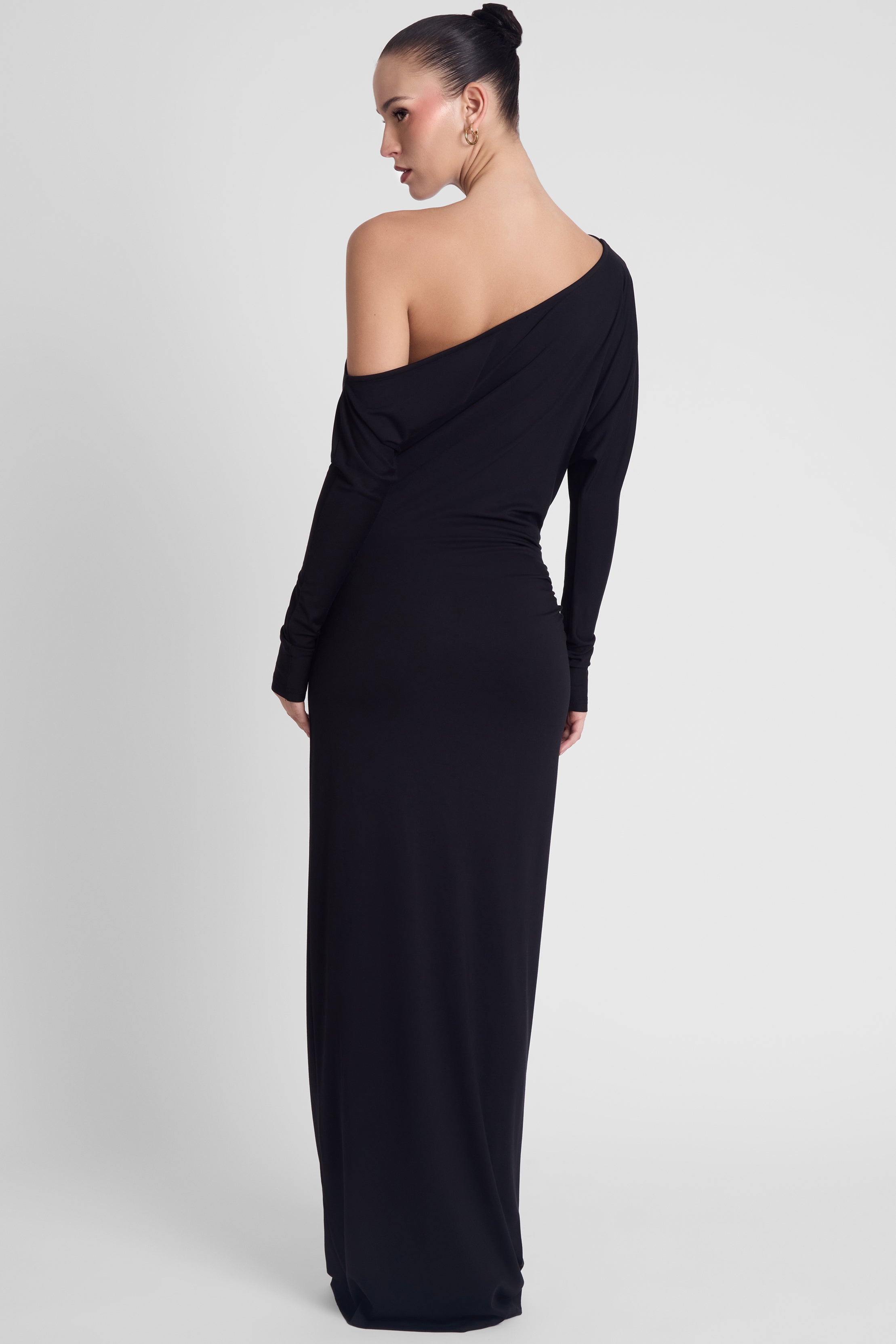 Sola Slouchy Jersey Maxi Dress - Black