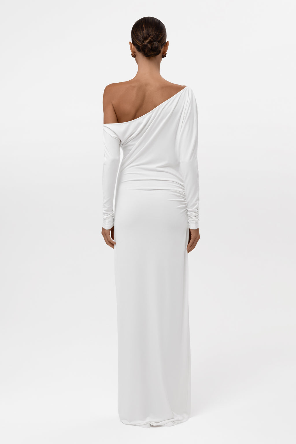 Sola Slouchy Jersey Maxi Dress - White