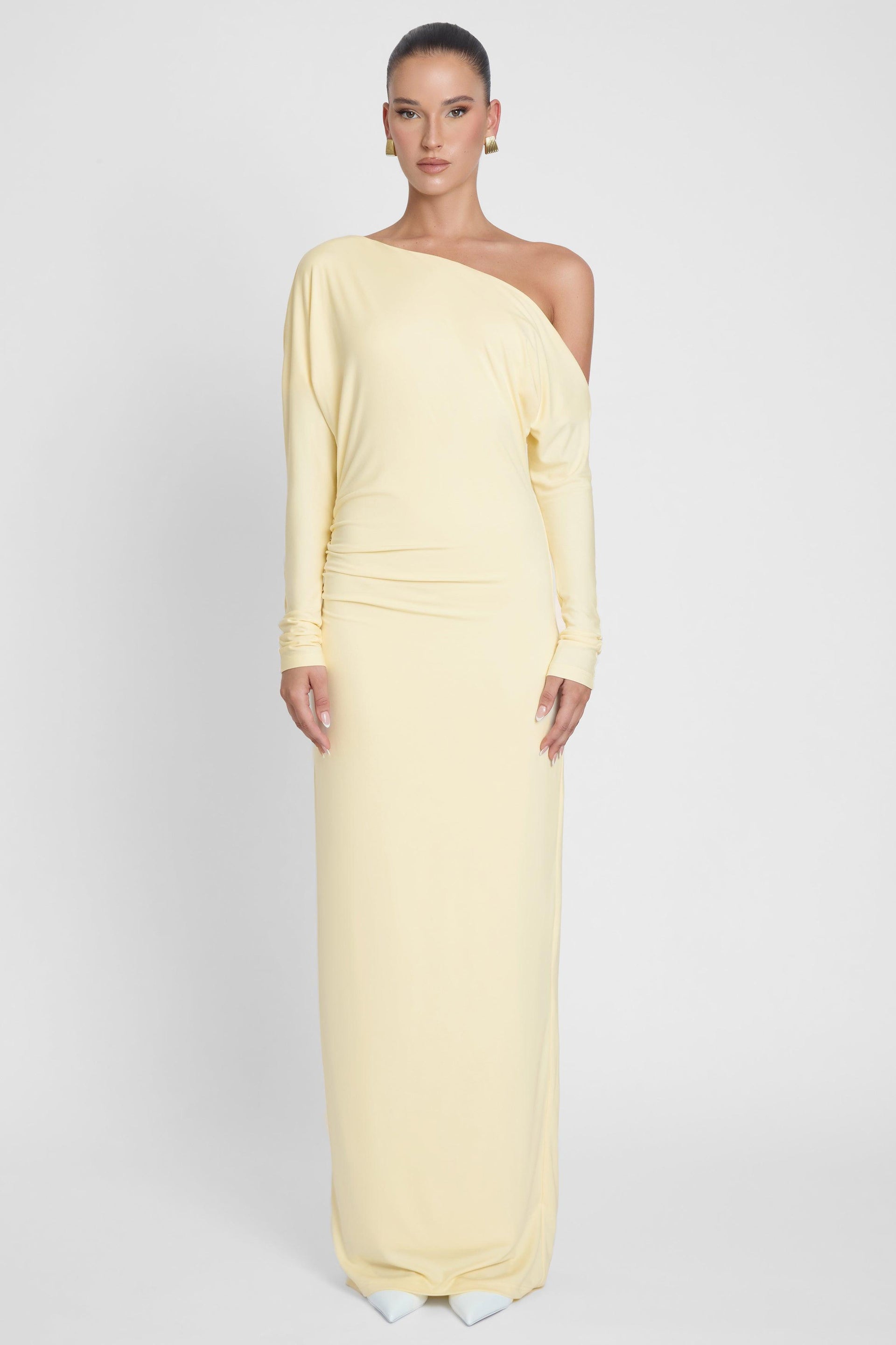 Sola Slouchy Jersey Maxi Dress - Yellow XL