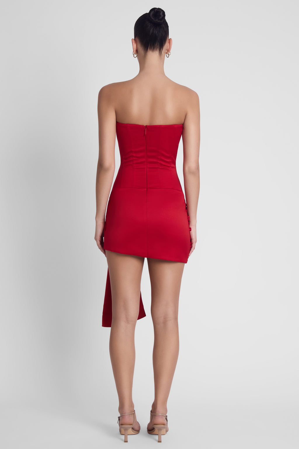 Solara Satin Corset Dress - Red