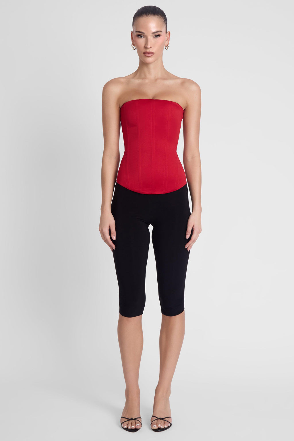 Sphynx Satin Corset Top - Red