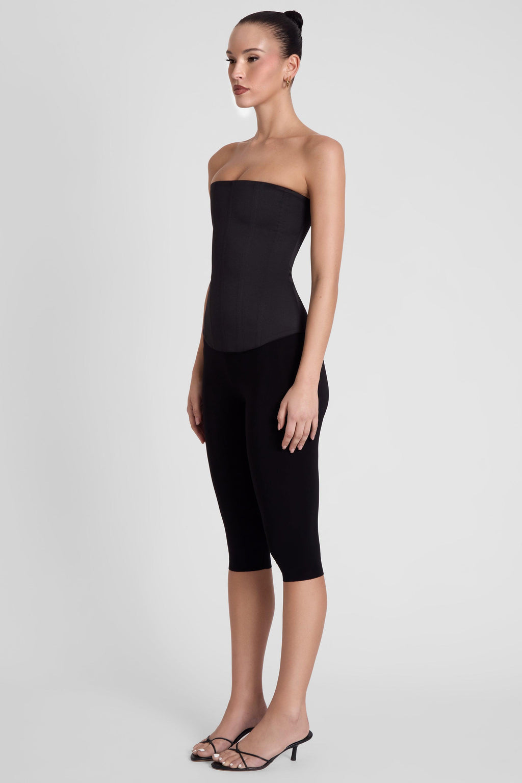 Sphynx Satin Corset Top - Black