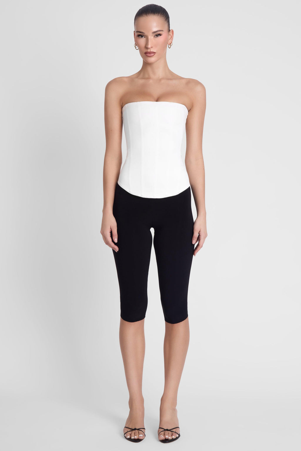 Sphynx Satin Corset Top - White