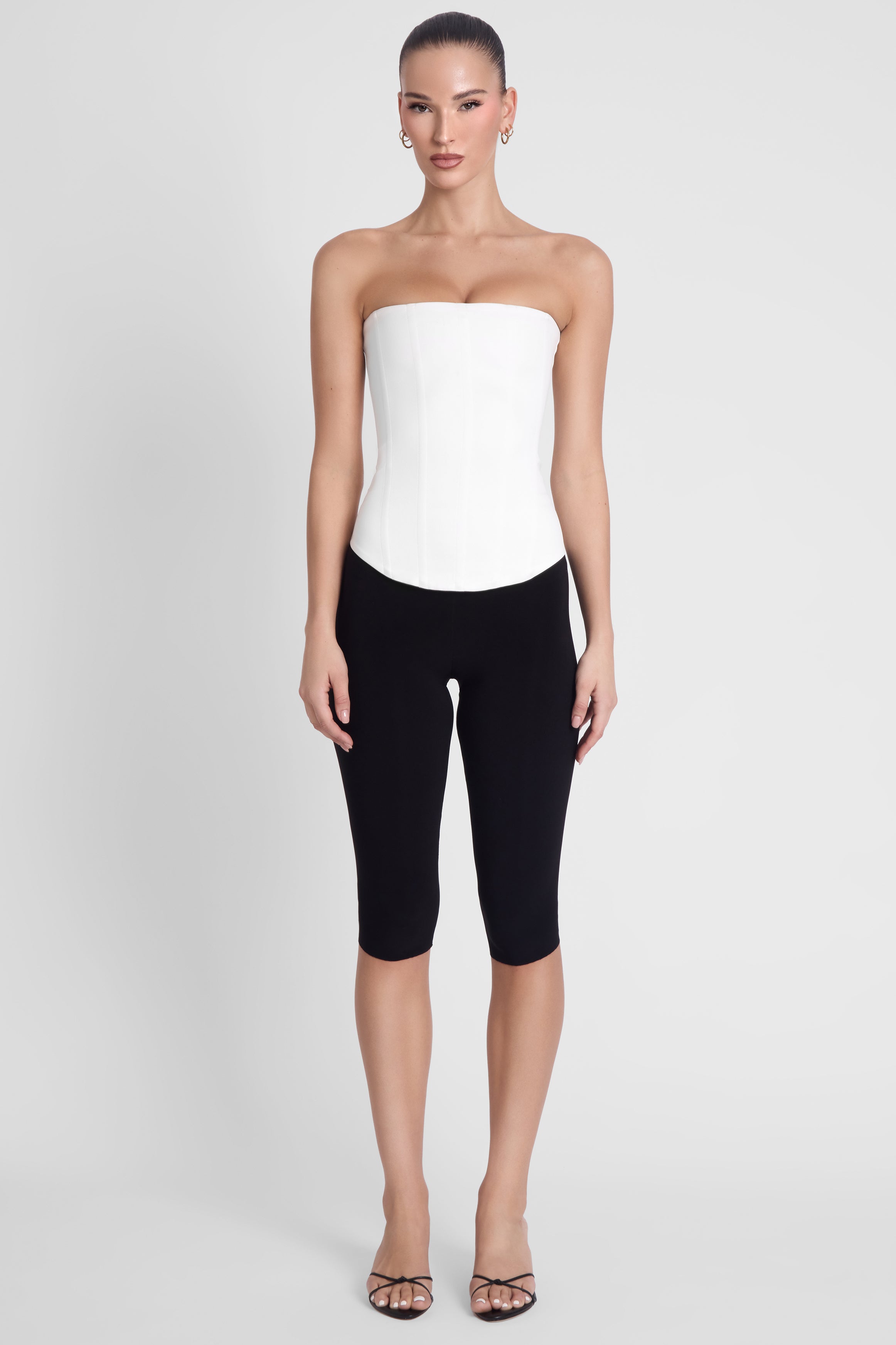 Sphynx Satin Corset Top - White