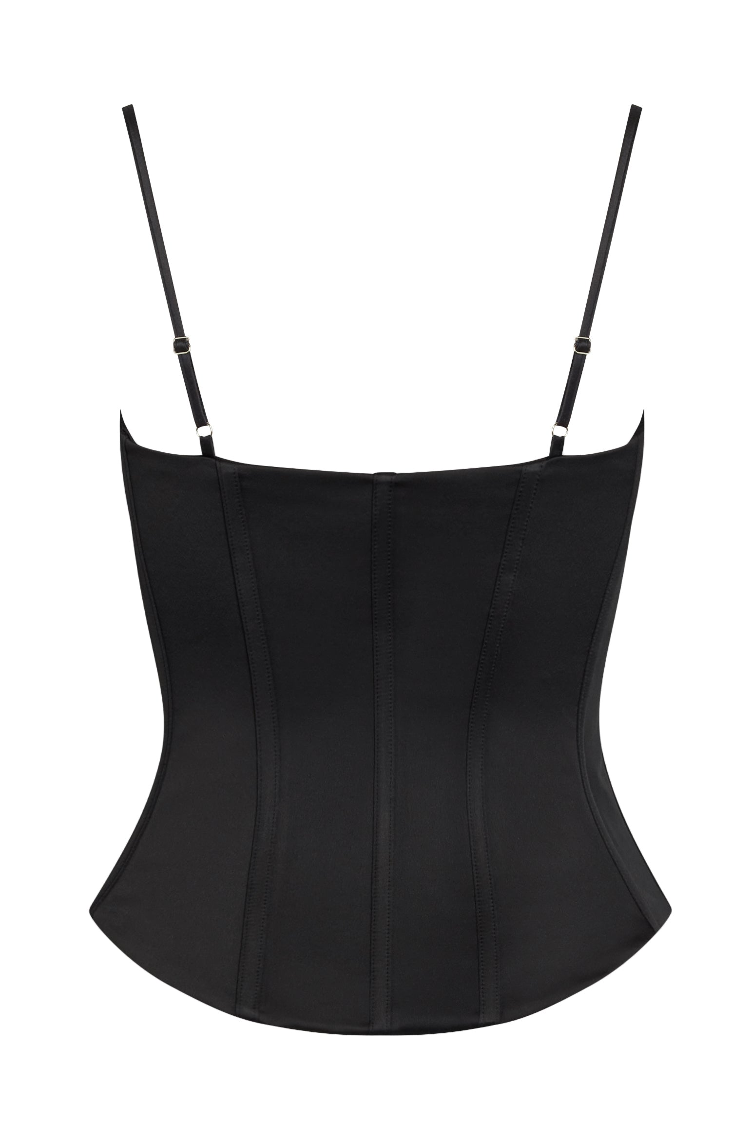 Satin bustier top with stitching Black RC22F017A010 - buy at the